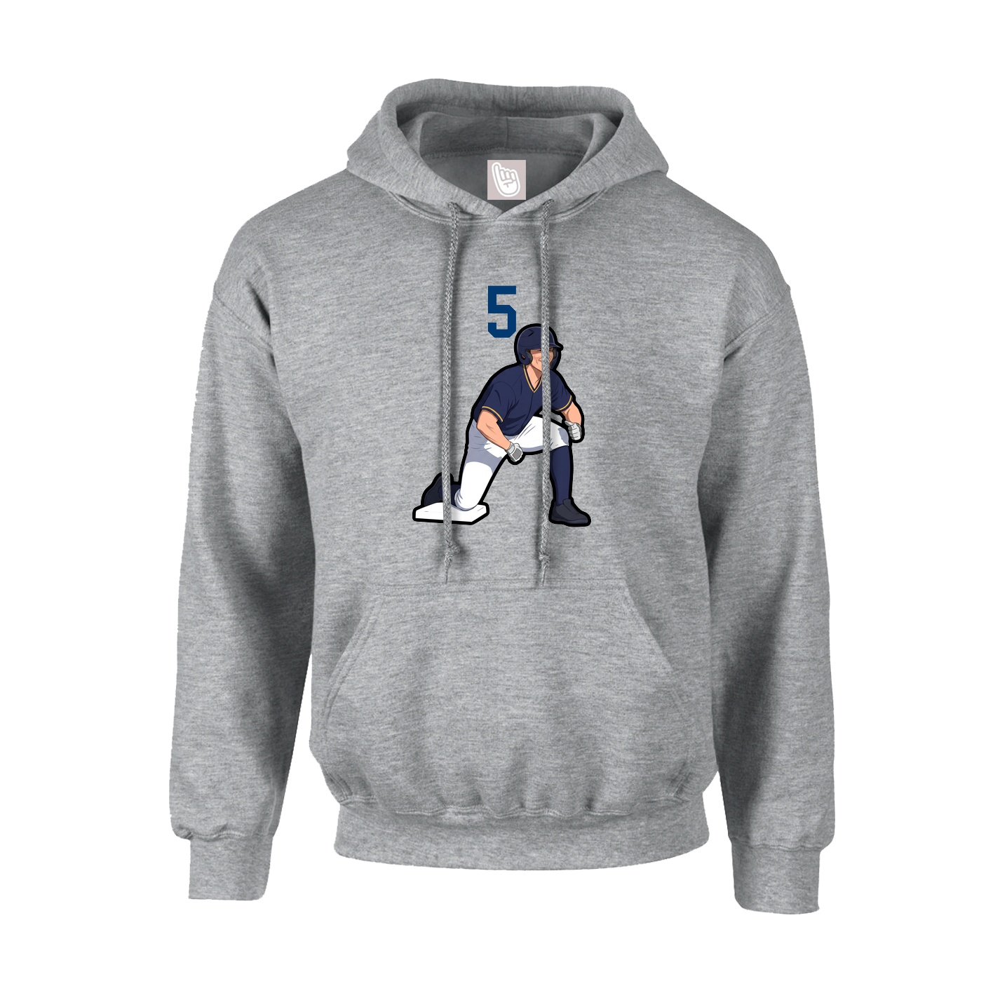 Hoodie — Number Top in Grey