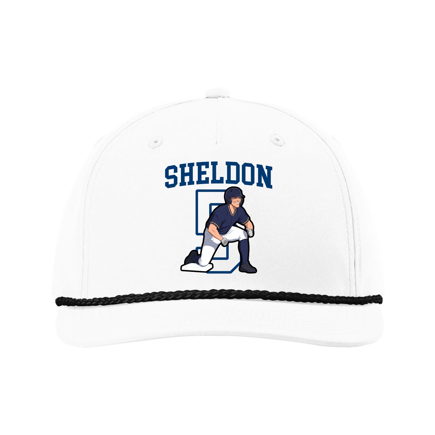 Five-Panel Classic Rope Cap — Shirsey in White
