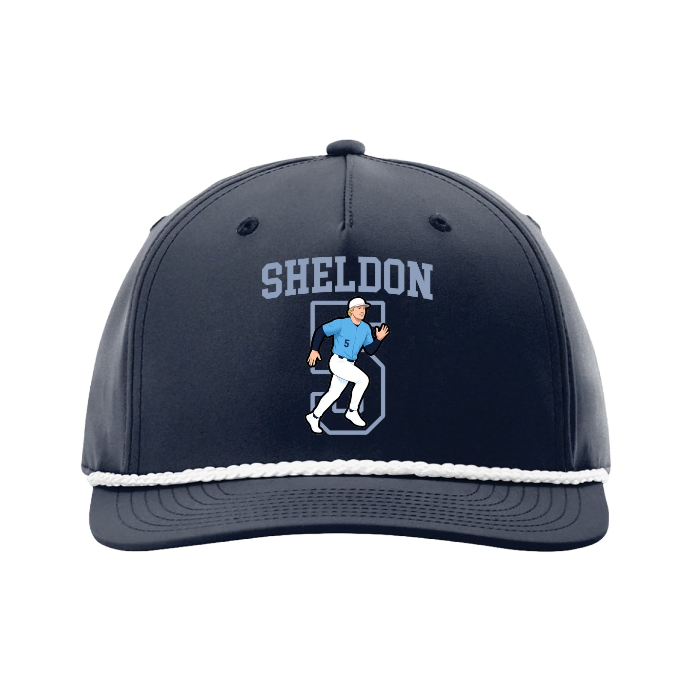 Five-Panel Classic Rope Cap — Shirsey in Navy