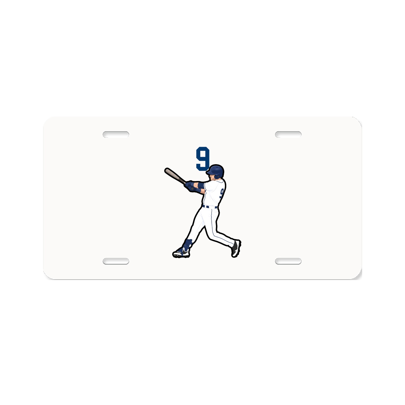 License Plate — Number Top in Classic