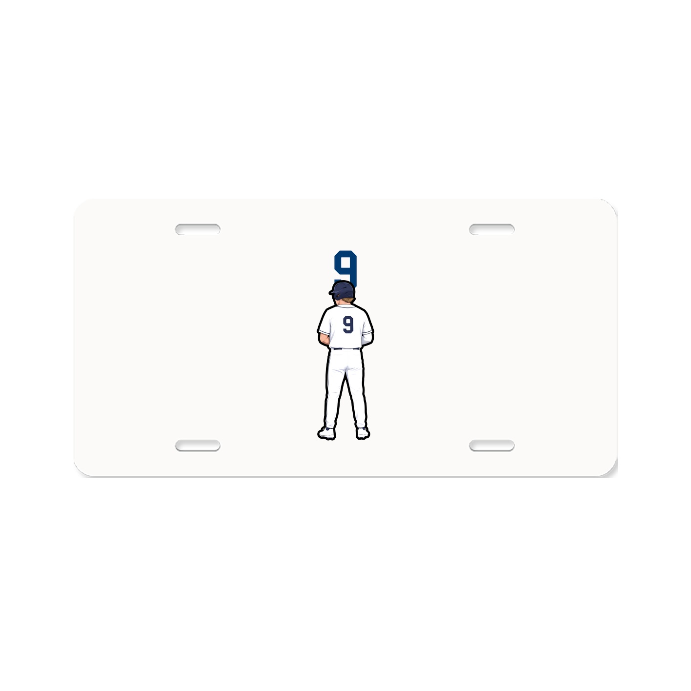 License Plate — Number Top in Classic