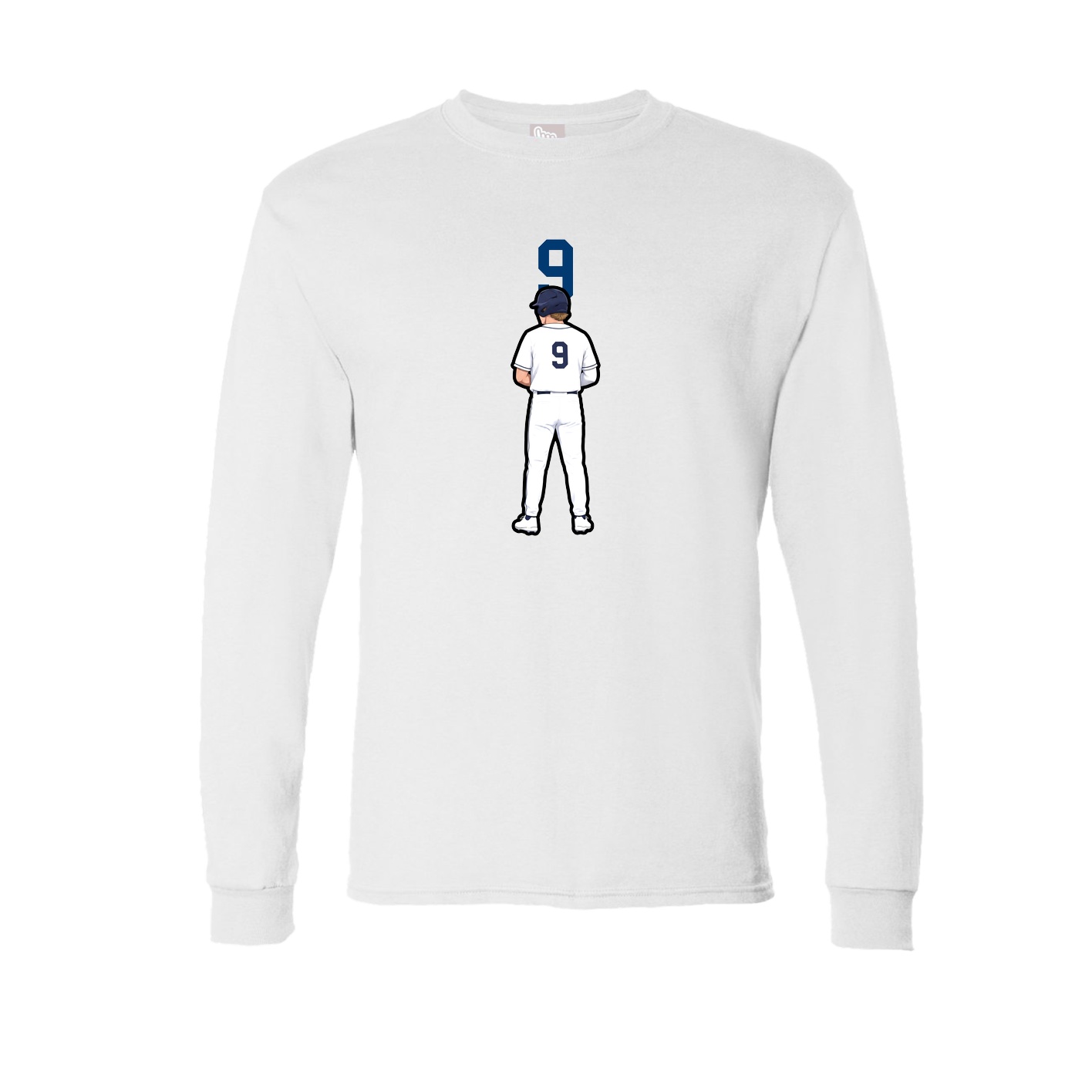 Long Sleeve Tee — Number Top in White