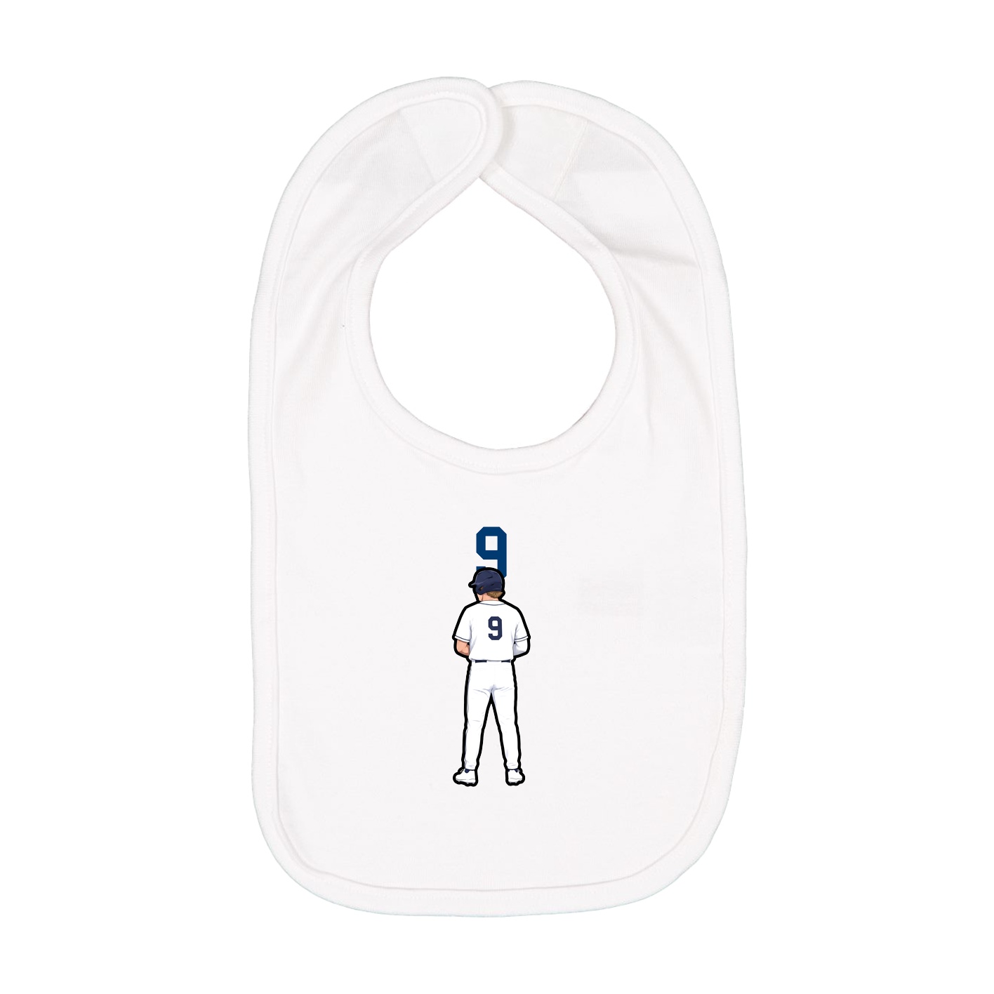 Infant Bib — Number Top in White
