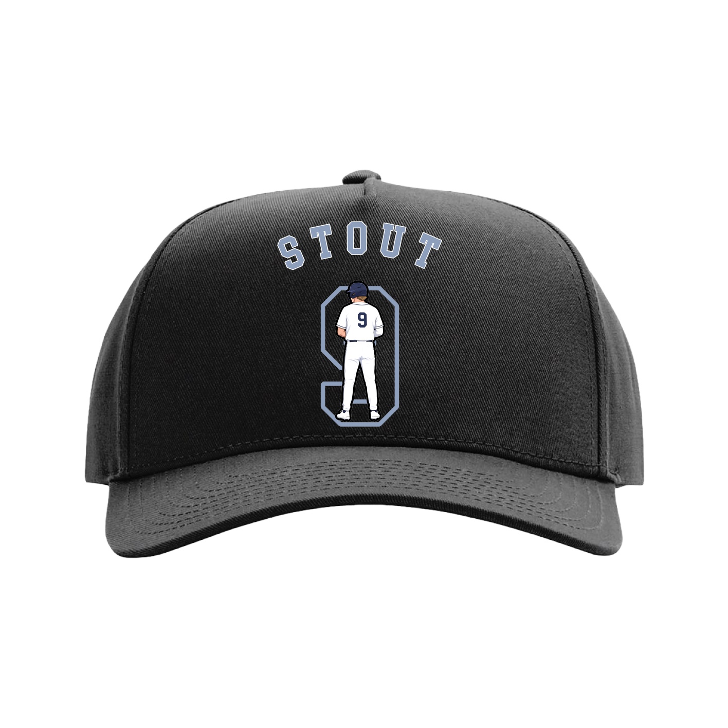 Full Fabric Five-Panel Champ Cap — Shirsey Arch in Black