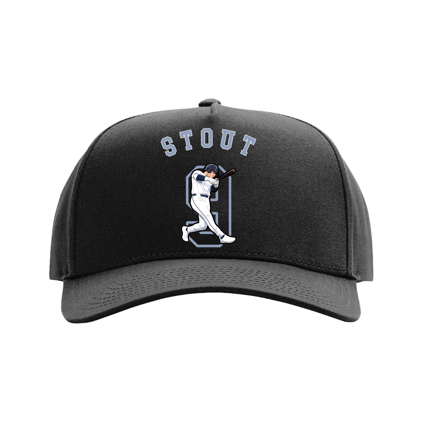 Full Fabric Five-Panel Champ Cap — Shirsey Arch in Black