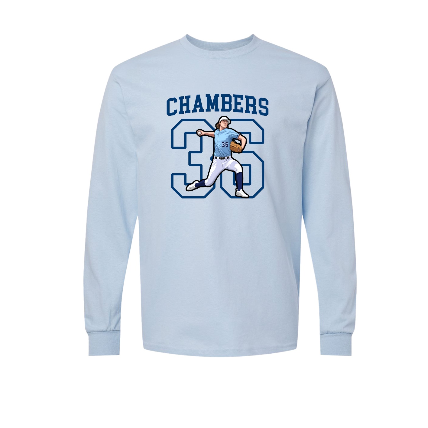 Long Sleeve Tee — Shirsey in Light Blue