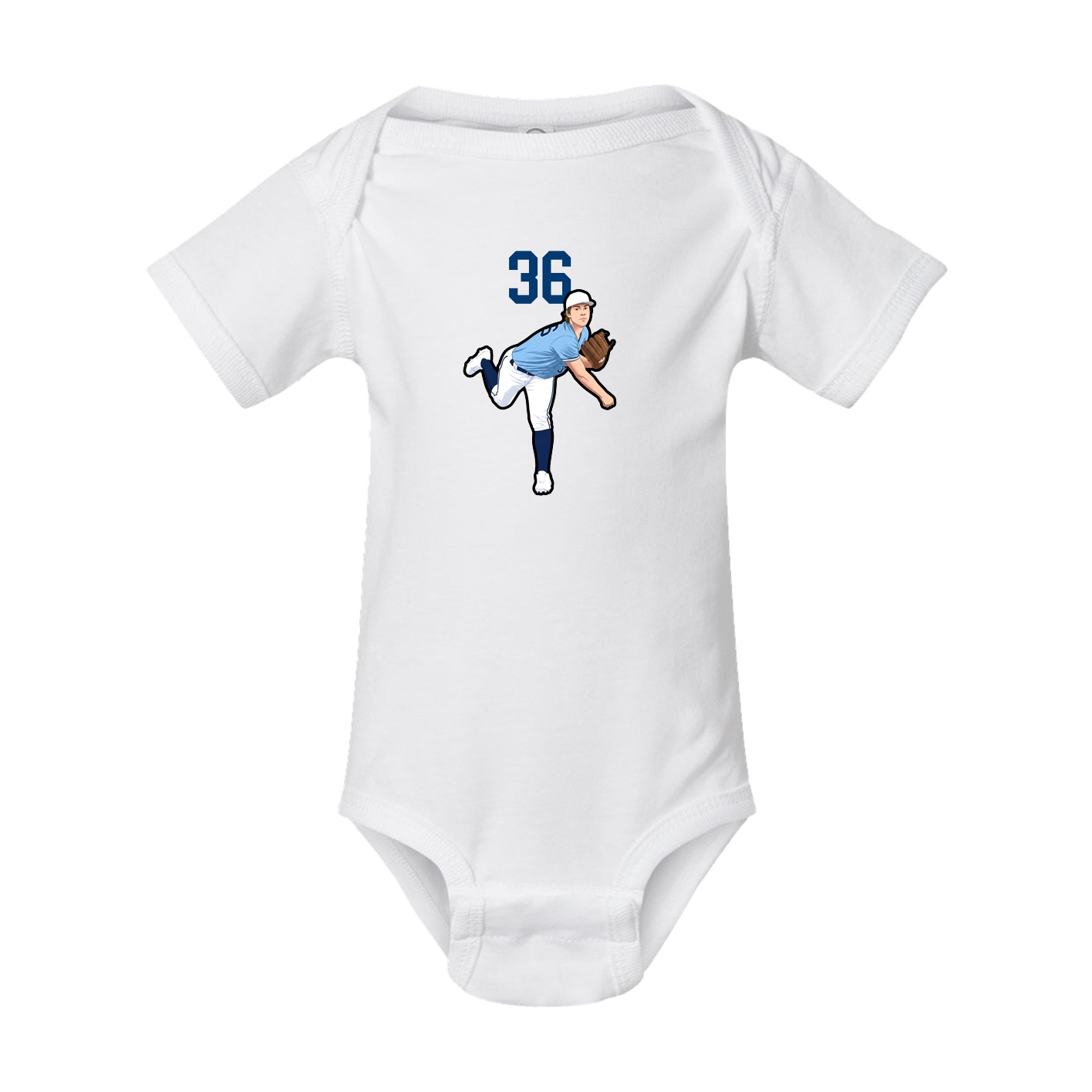 Baby Onesie — Number Top in White