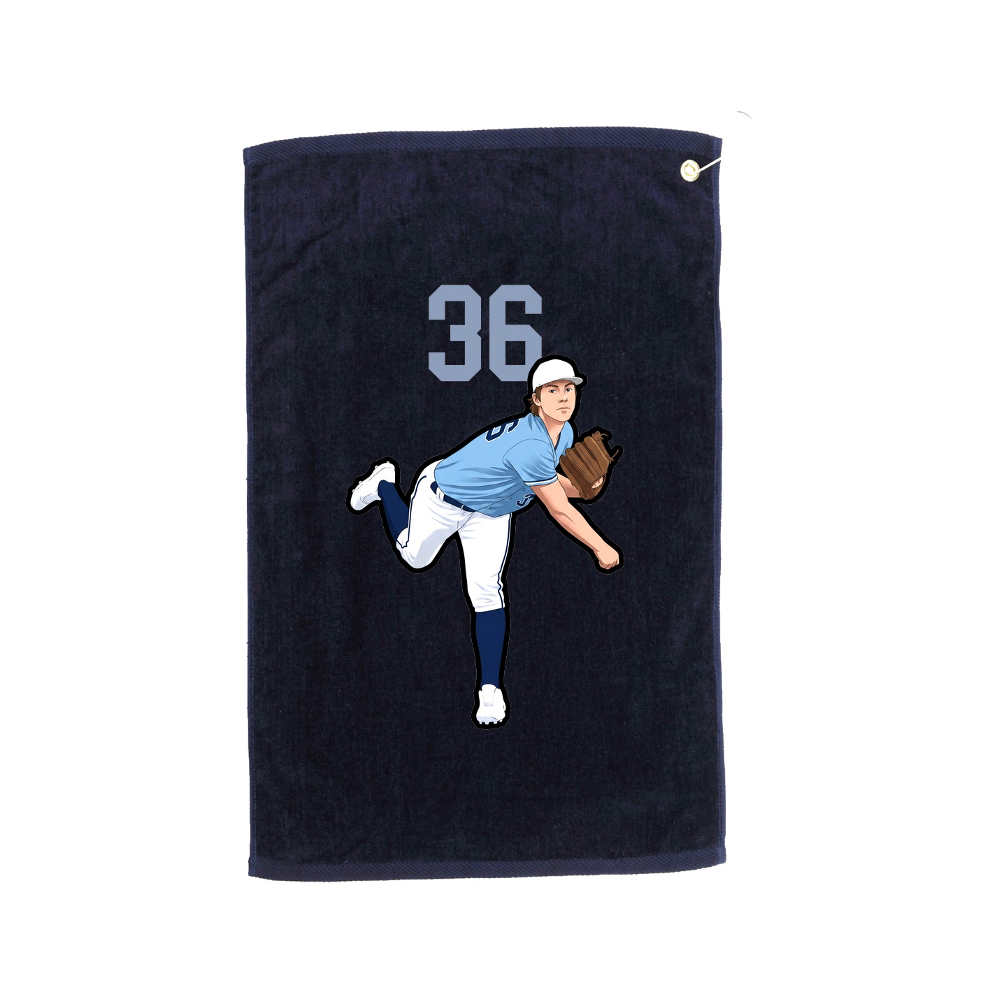 Golf Towel — Number Top in Navy