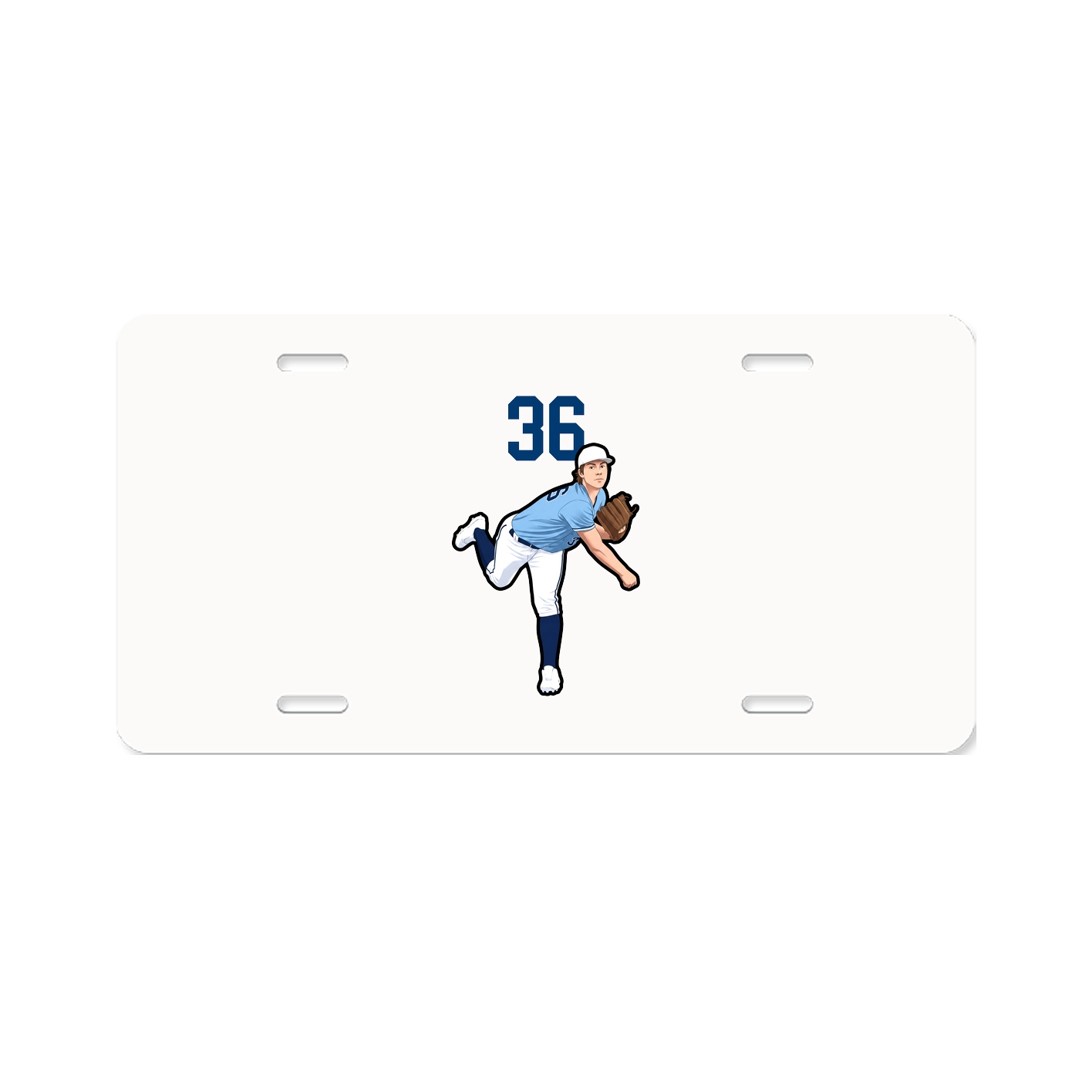 License Plate — Number Top in Classic
