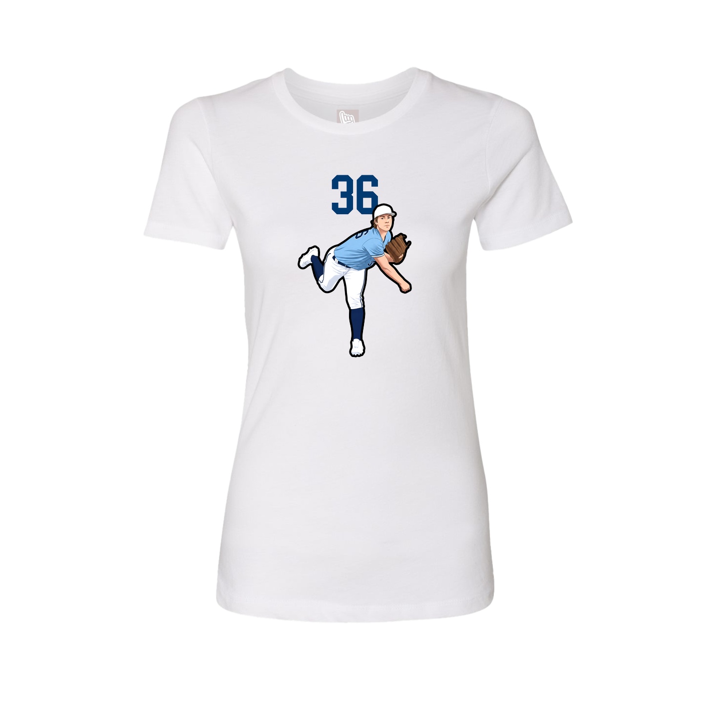 Womens Tee — Number Top in White