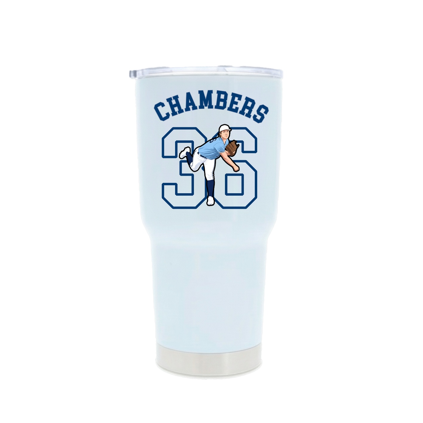 30oz Stainless Steel Tumbler — Shirsey Arch in White