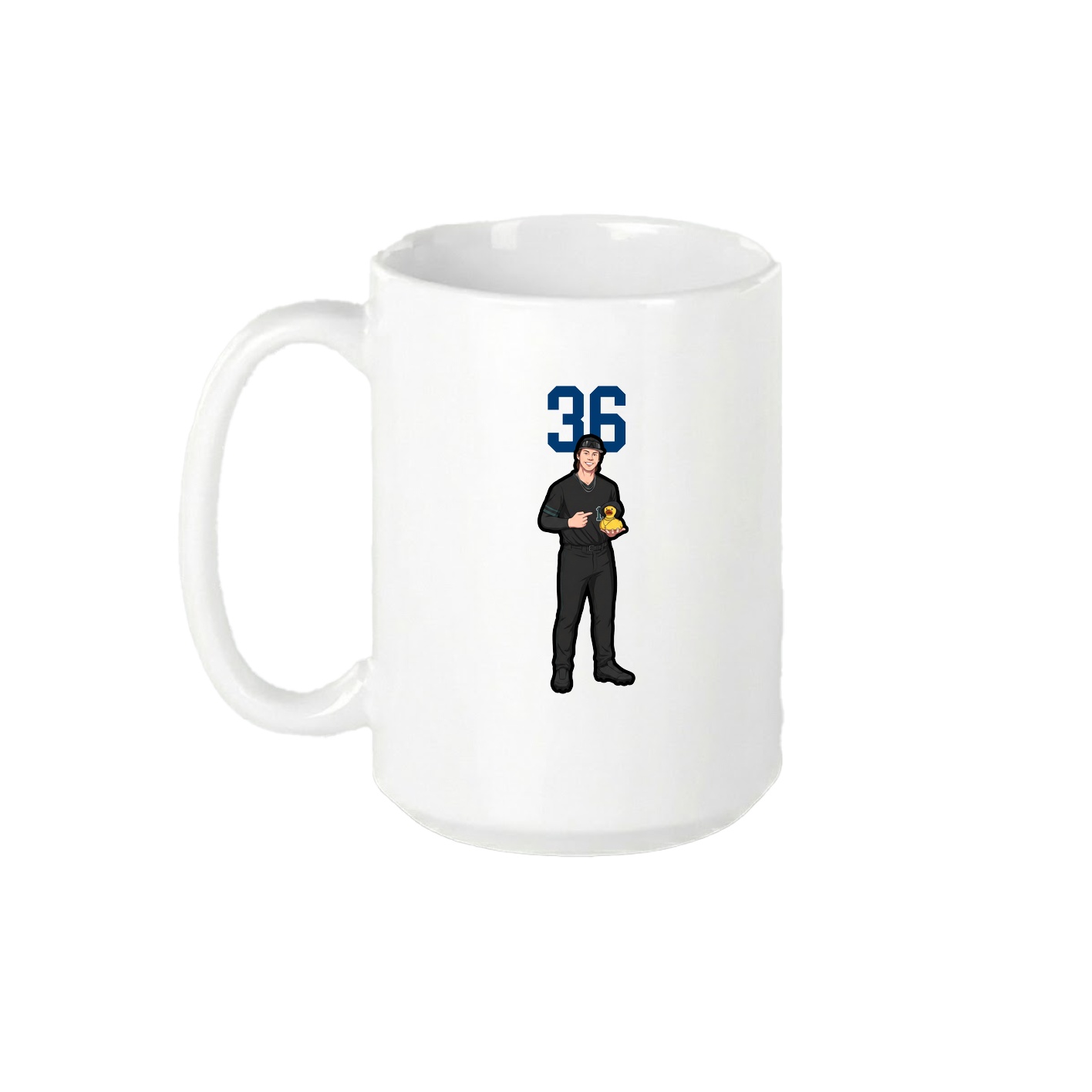 15oz Coffee Mug — Number Top in White