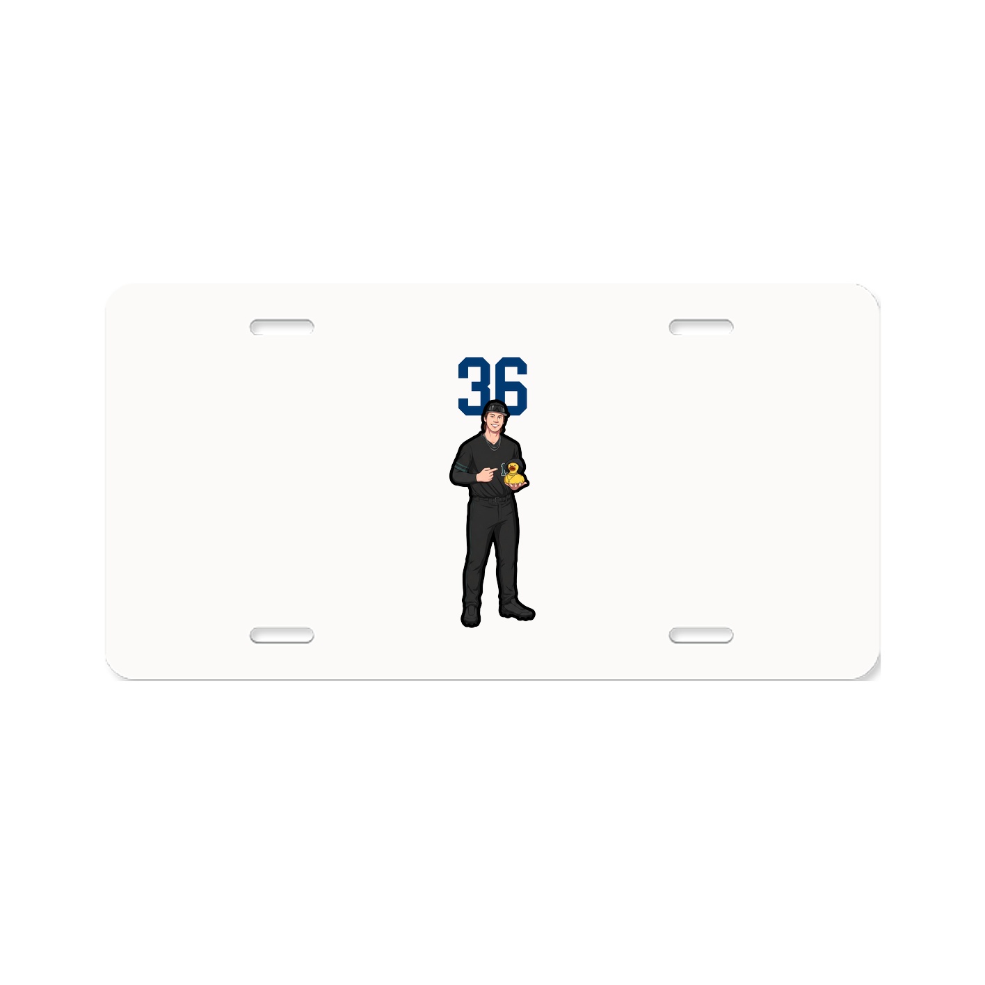 License Plate — Number Top in Classic