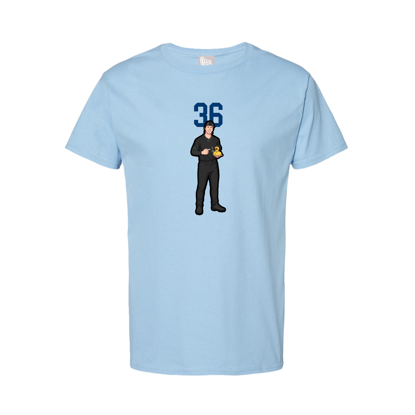 Youth Tee — Number Top in Light Blue