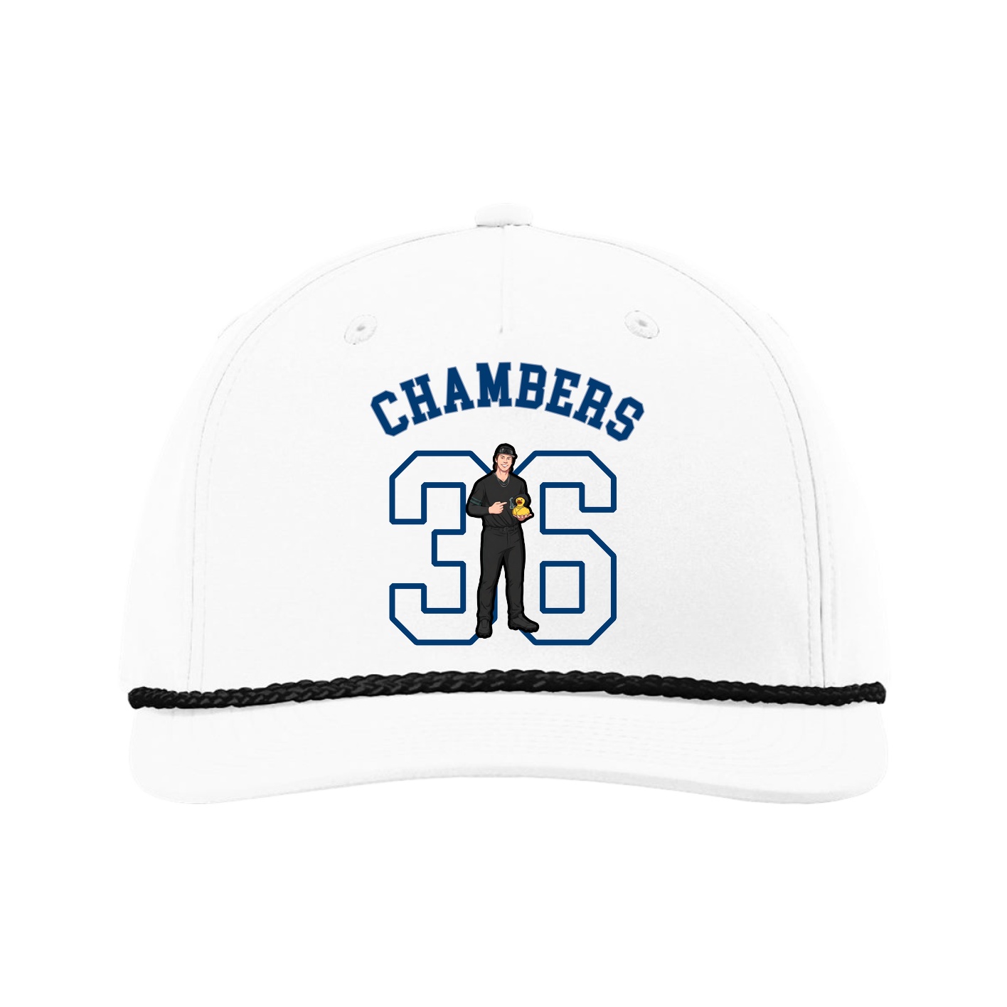 Five-Panel Classic Rope Cap — Shirsey Arch in White