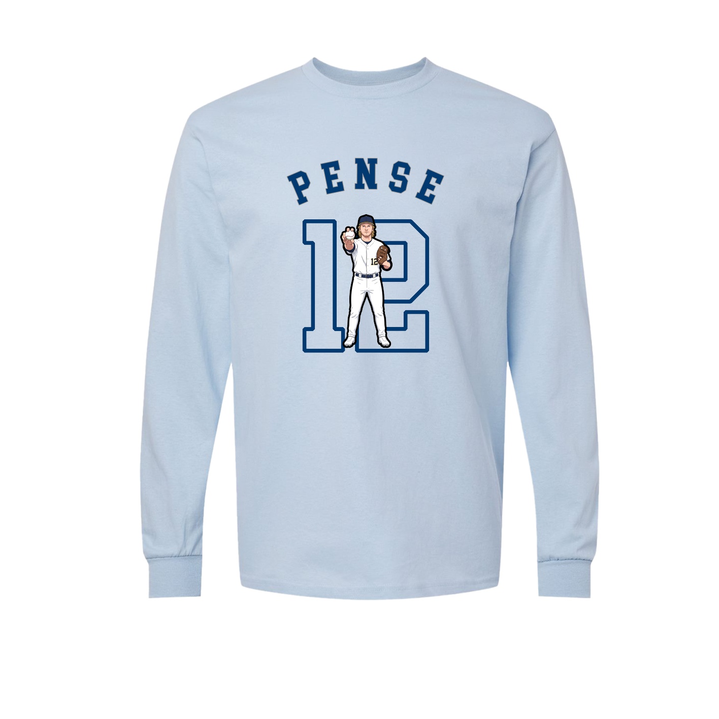 Long Sleeve Tee — Shirsey Arch in Light Blue
