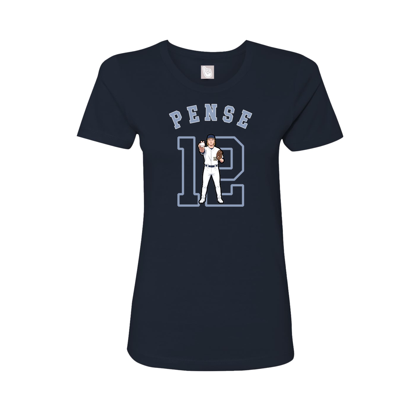 Fitted Women's Tee — Shirsey Arch in Navy