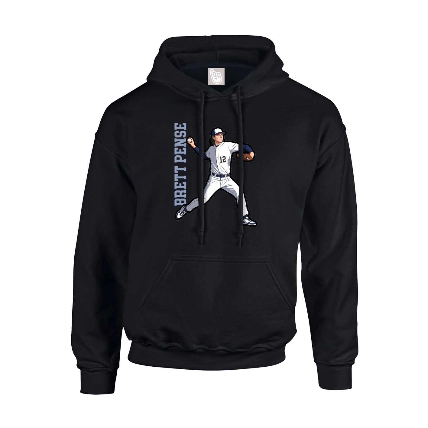 Youth Hoodie — Name Vertical in Black