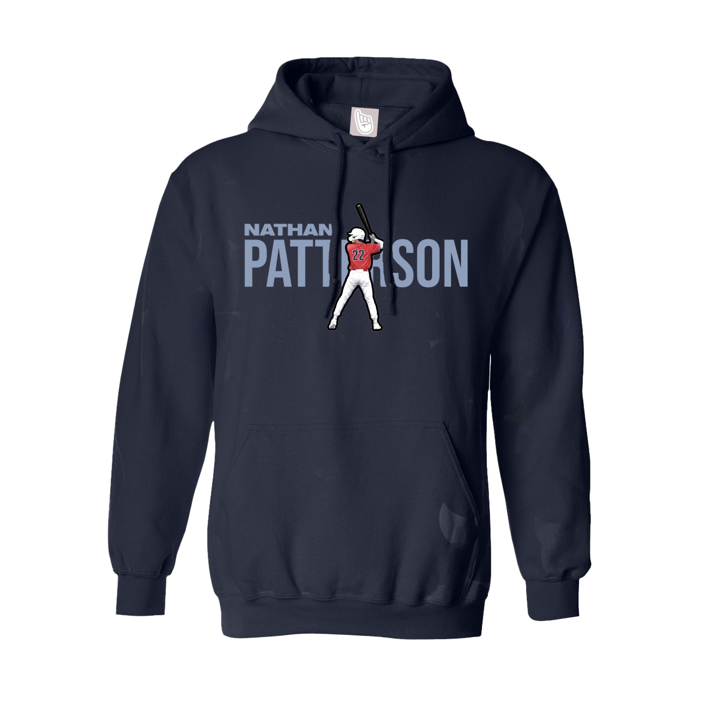 Hoodie — Player Name in Navy