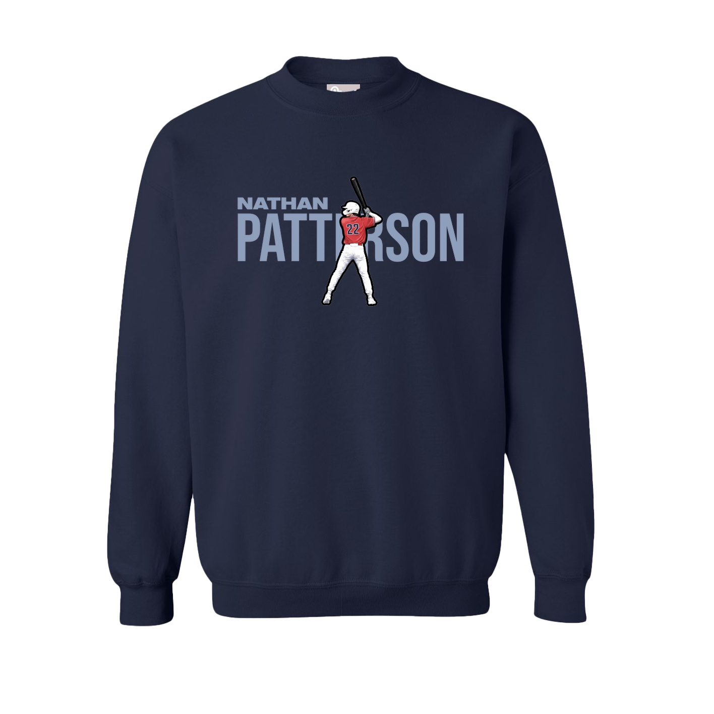 Fleece Crew — Player Name in Navy