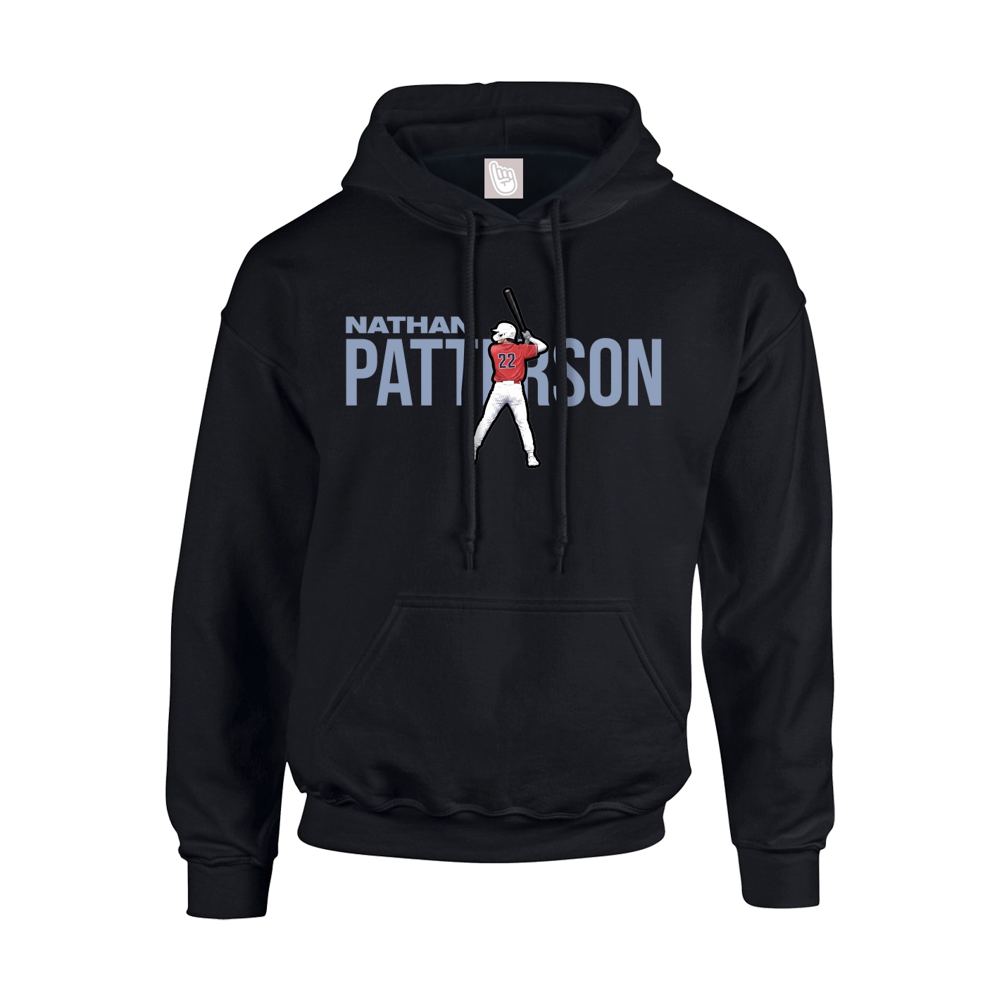 Youth Hoodie — Player Name in Black