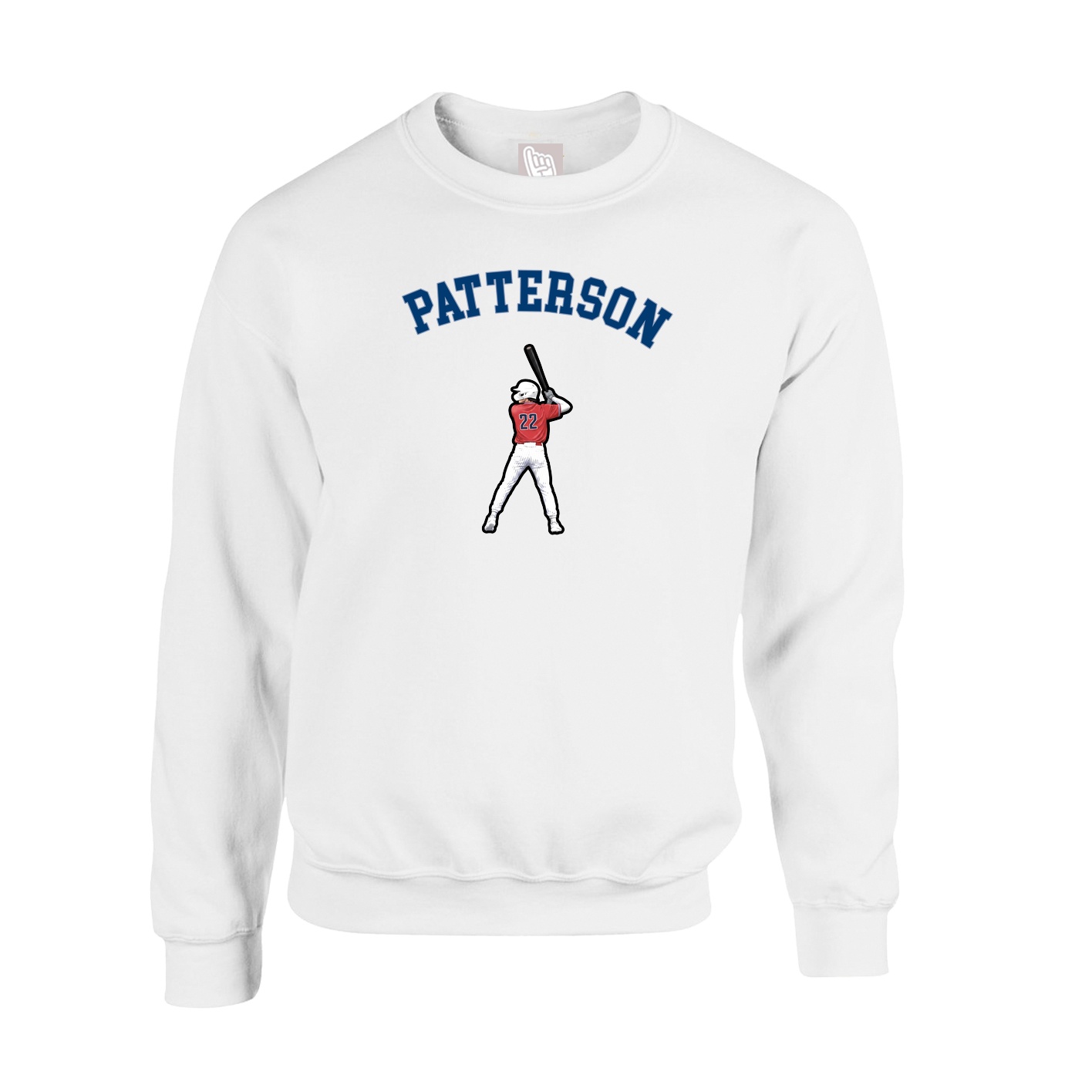 Fleece Crew — Shirsey Arch in White
