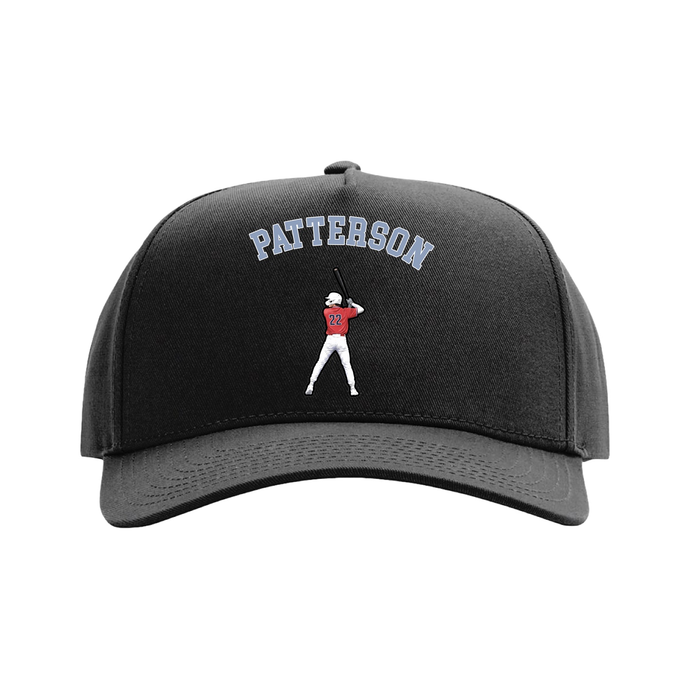 Full Fabric Five-Panel Champ Cap — Shirsey Arch in Black