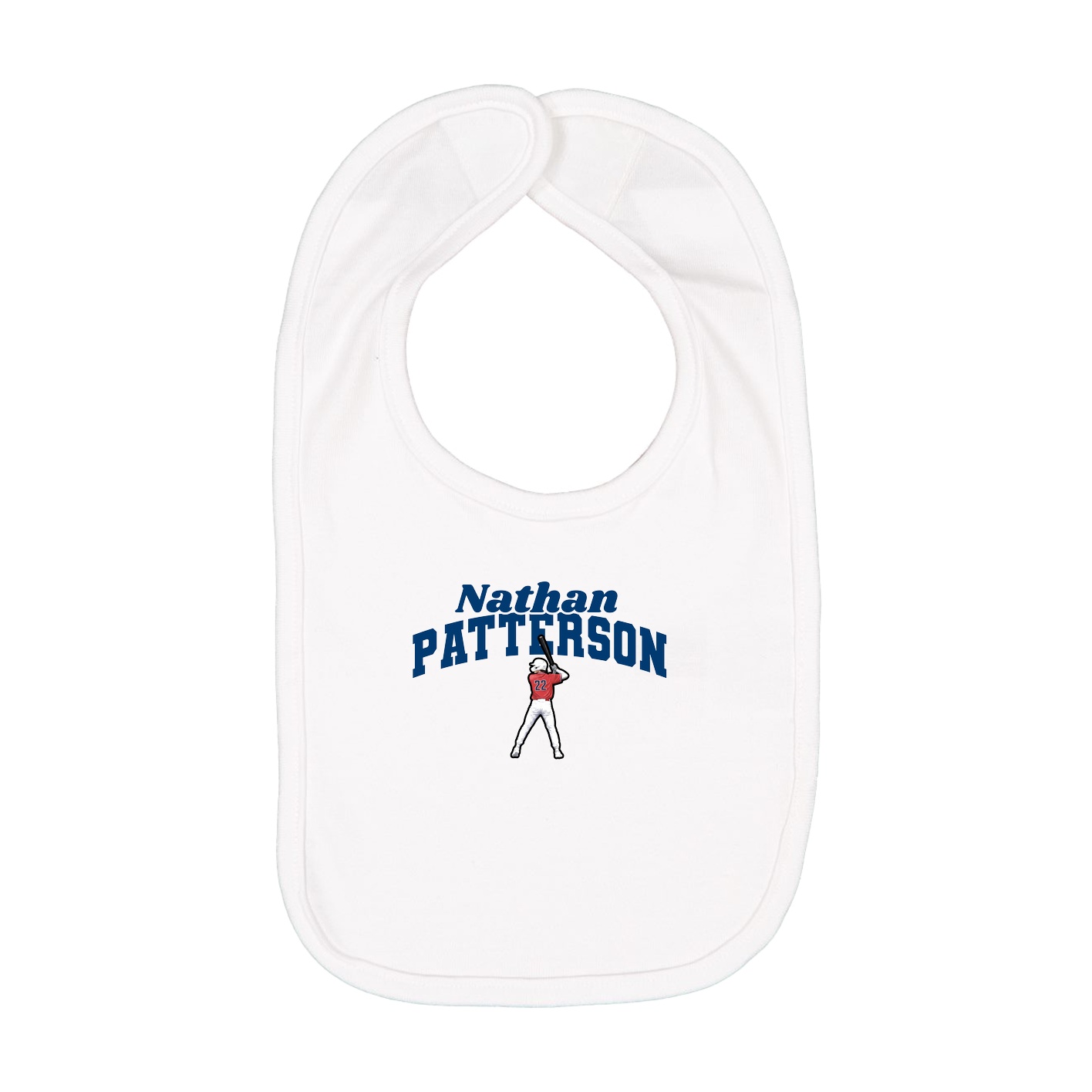 Infant Bib — Signature Arch in White