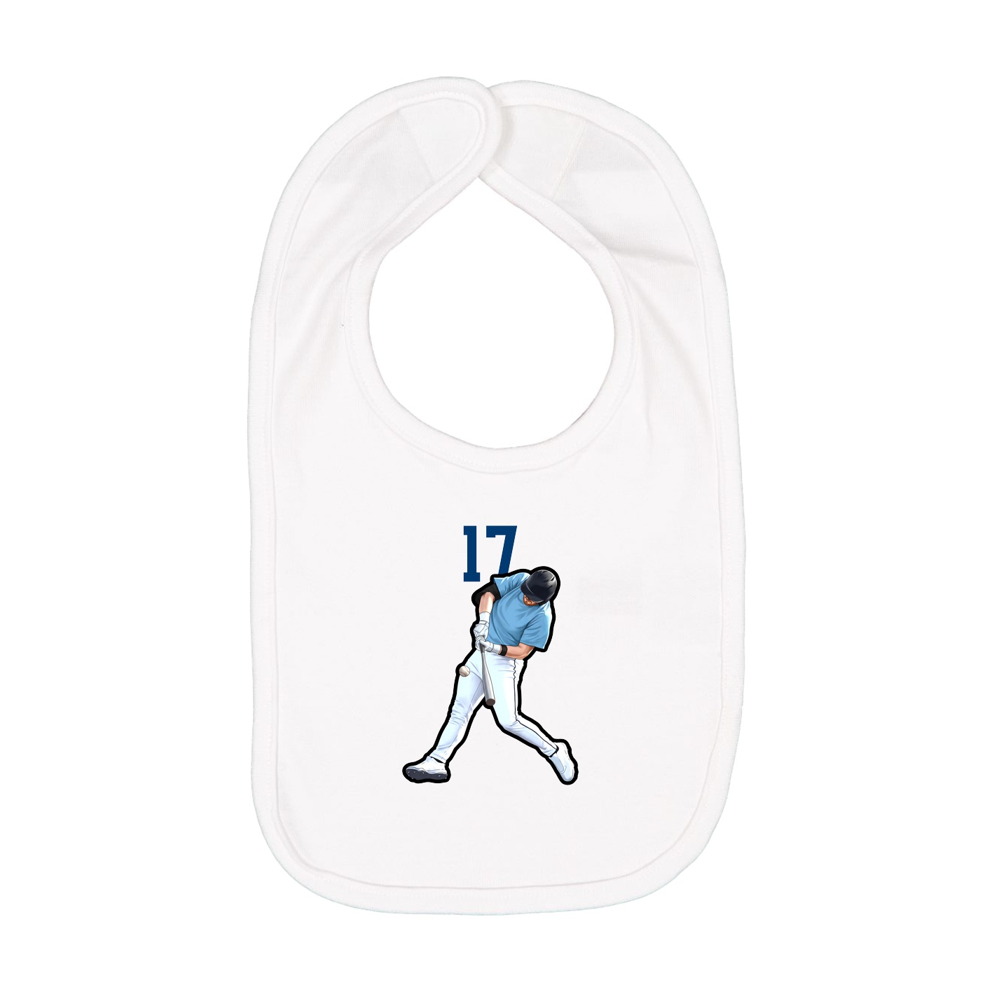 Infant Bib — Number Top in White