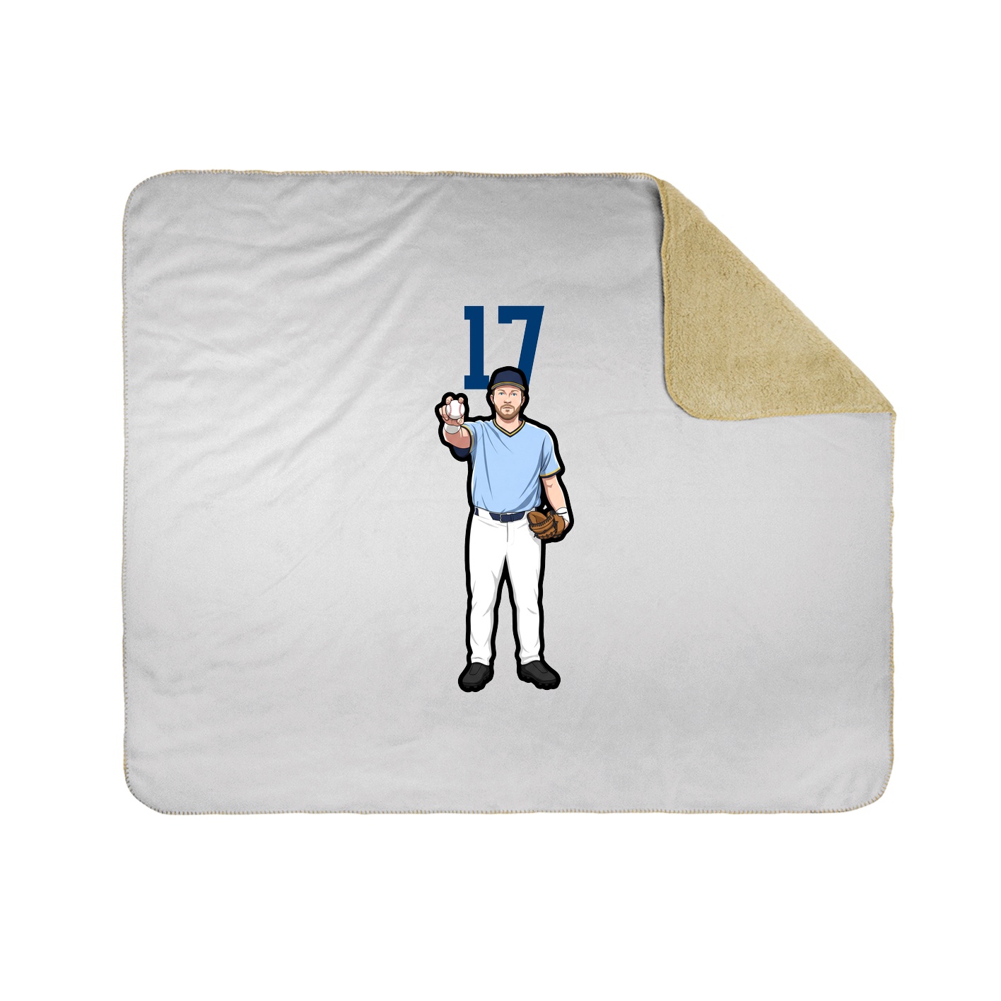 Throw Blanket — Number Top in White