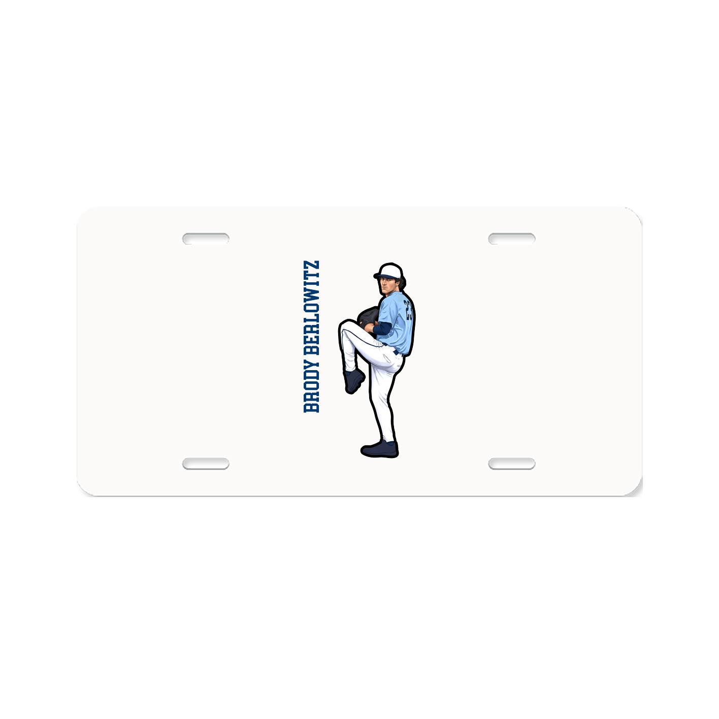 License Plate — Name Vertical in Classic