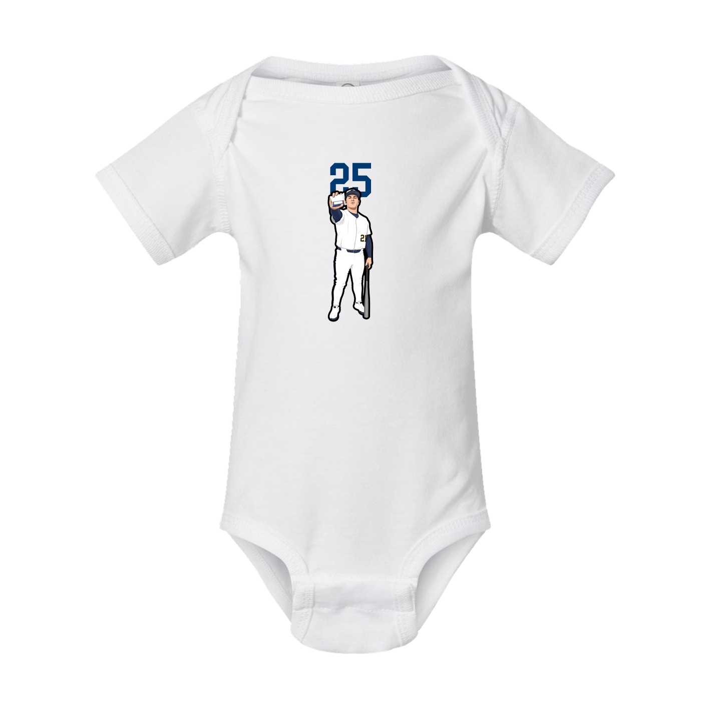 Baby Onesie — Number Top in White