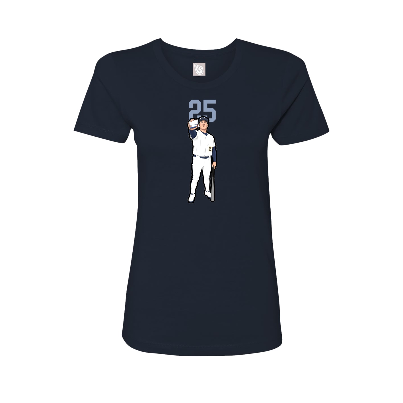 Womens Tee — Number Top in Navy