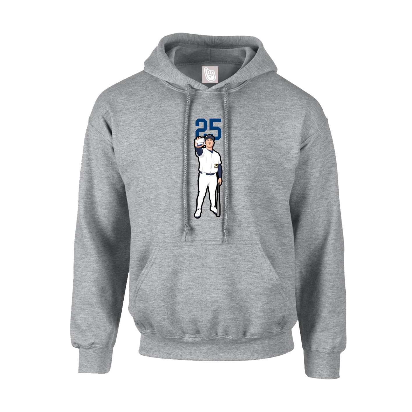 Hoodie — Number Top in Grey