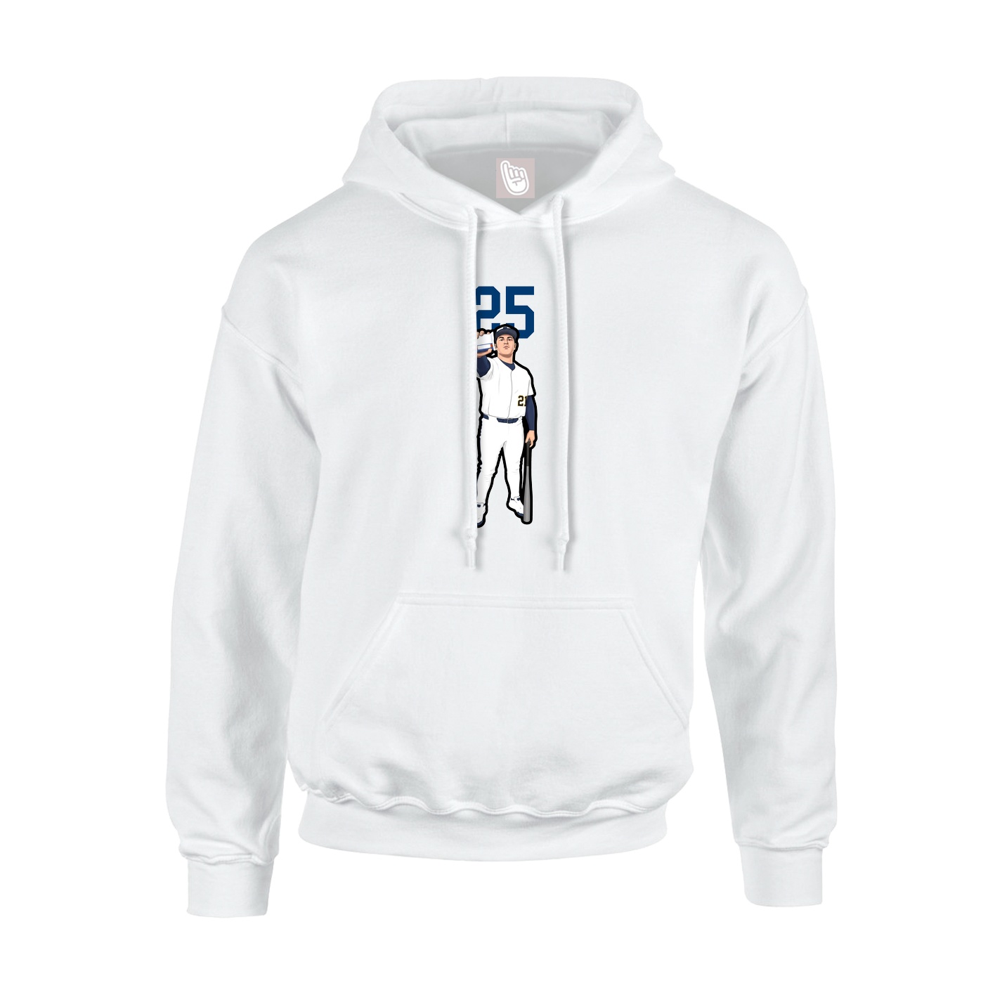 Hoodie — Number Top in White