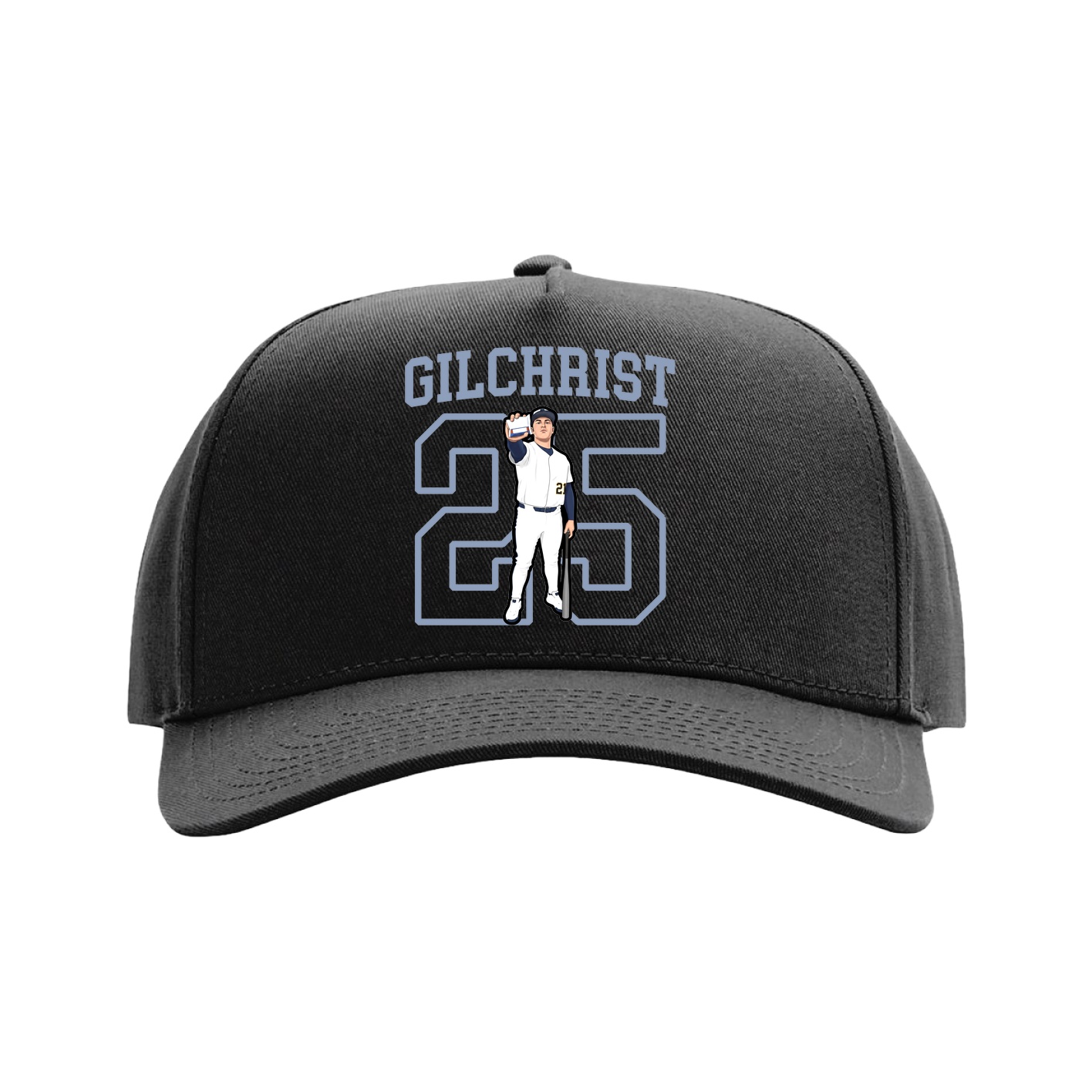 Full Fabric Five-Panel Champ Cap — Shirsey in Black