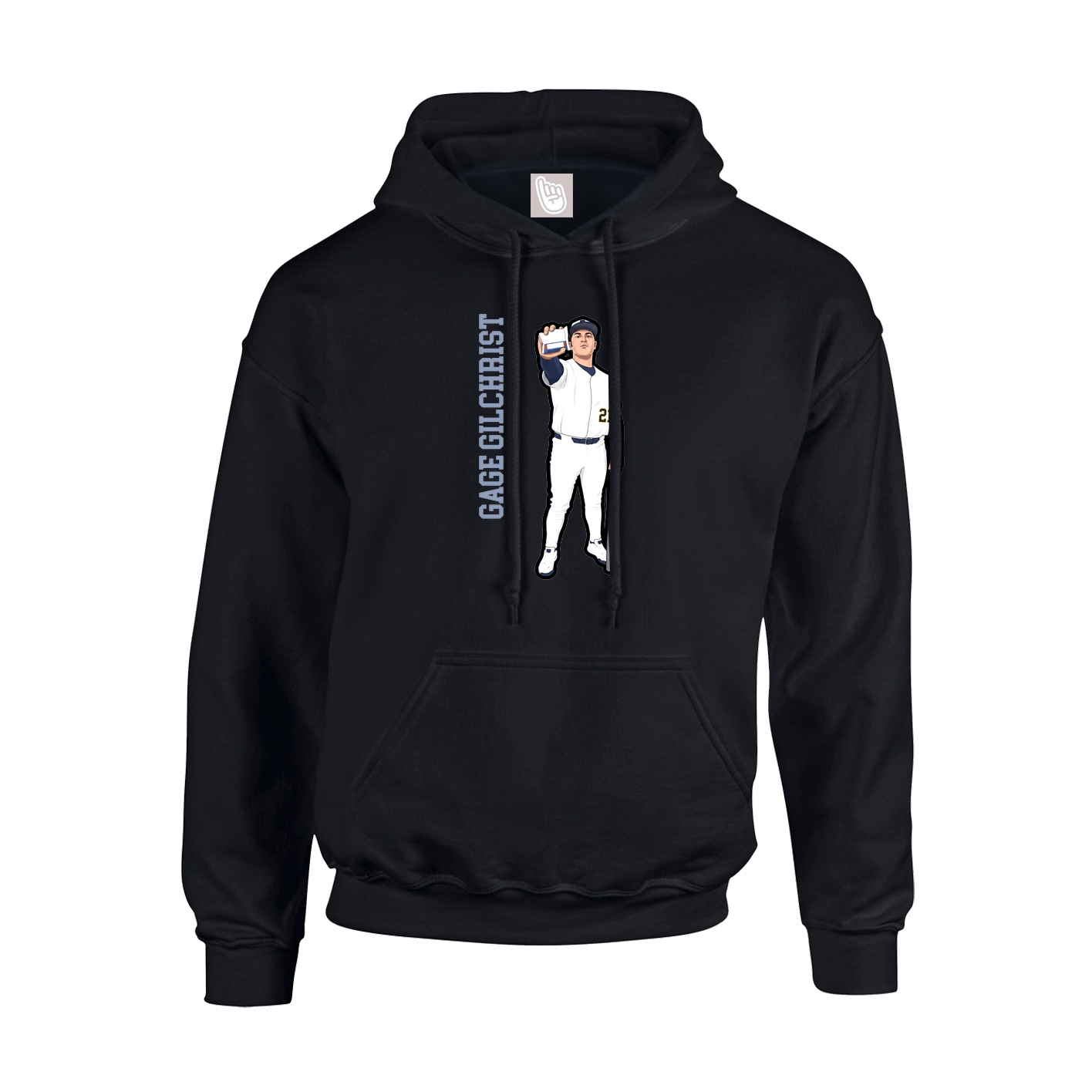 Hoodie — Name Vertical in Black