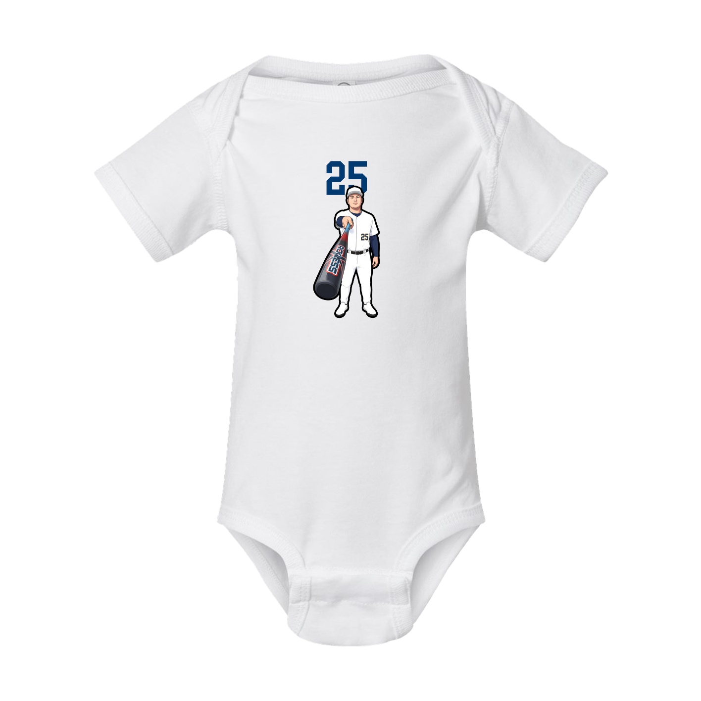 Baby Onesie — Number Top in White