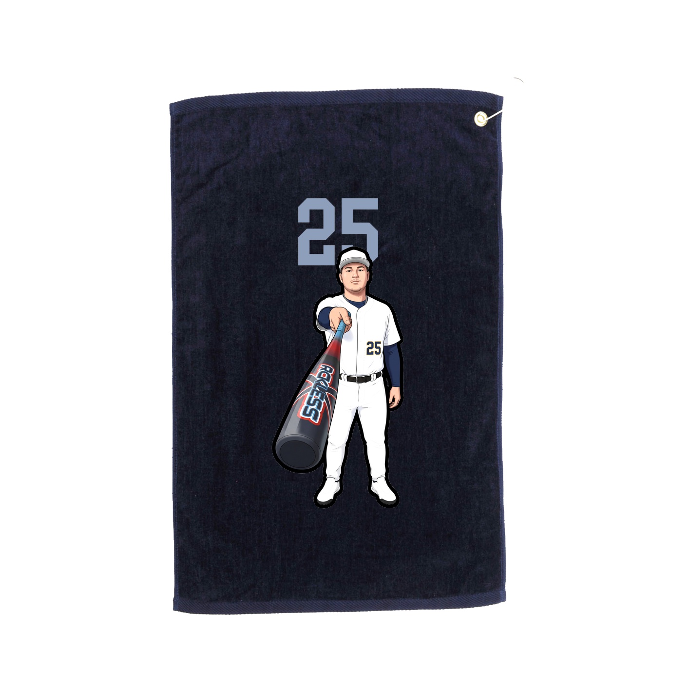 Golf Towel — Number Top in Navy