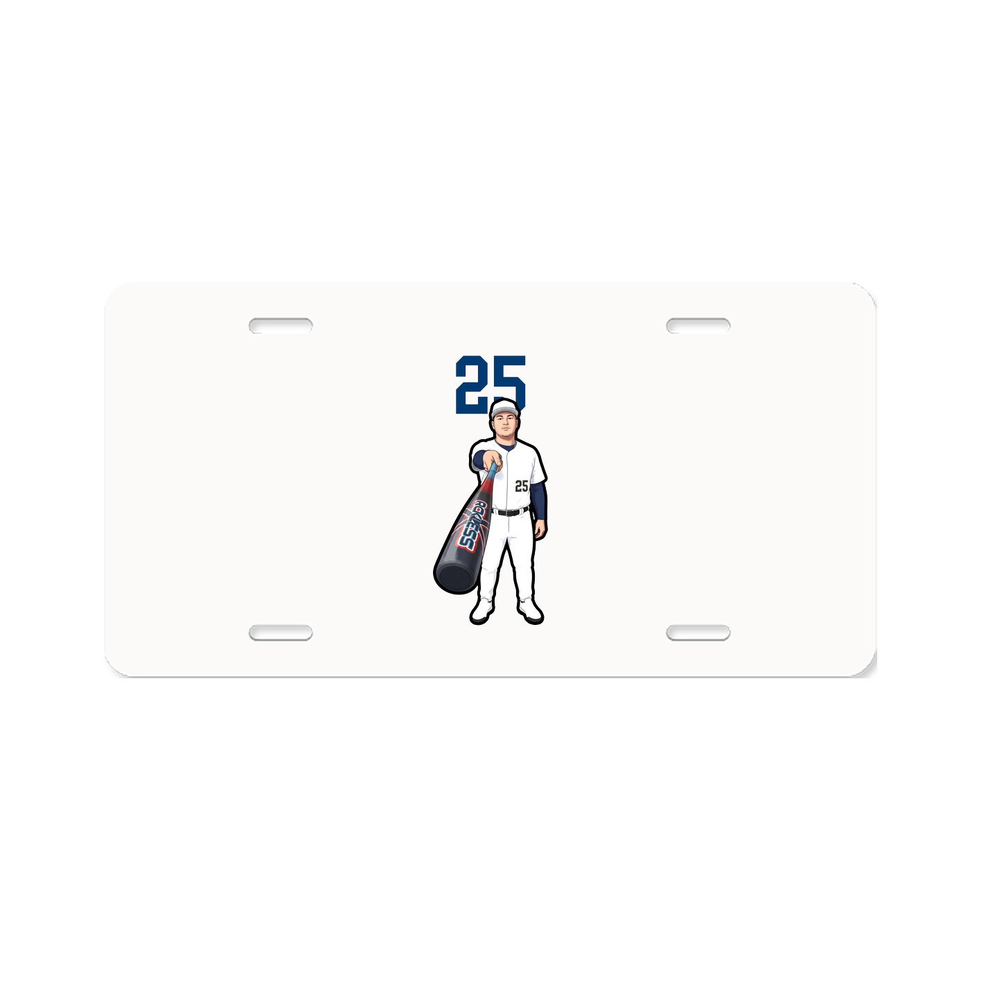 License Plate — Number Top in Classic