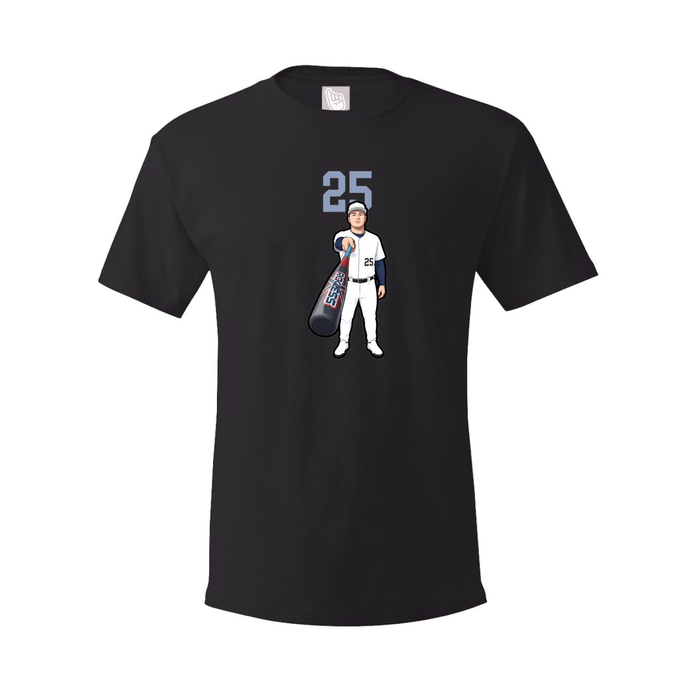 Youth Tee — Number Top in Black