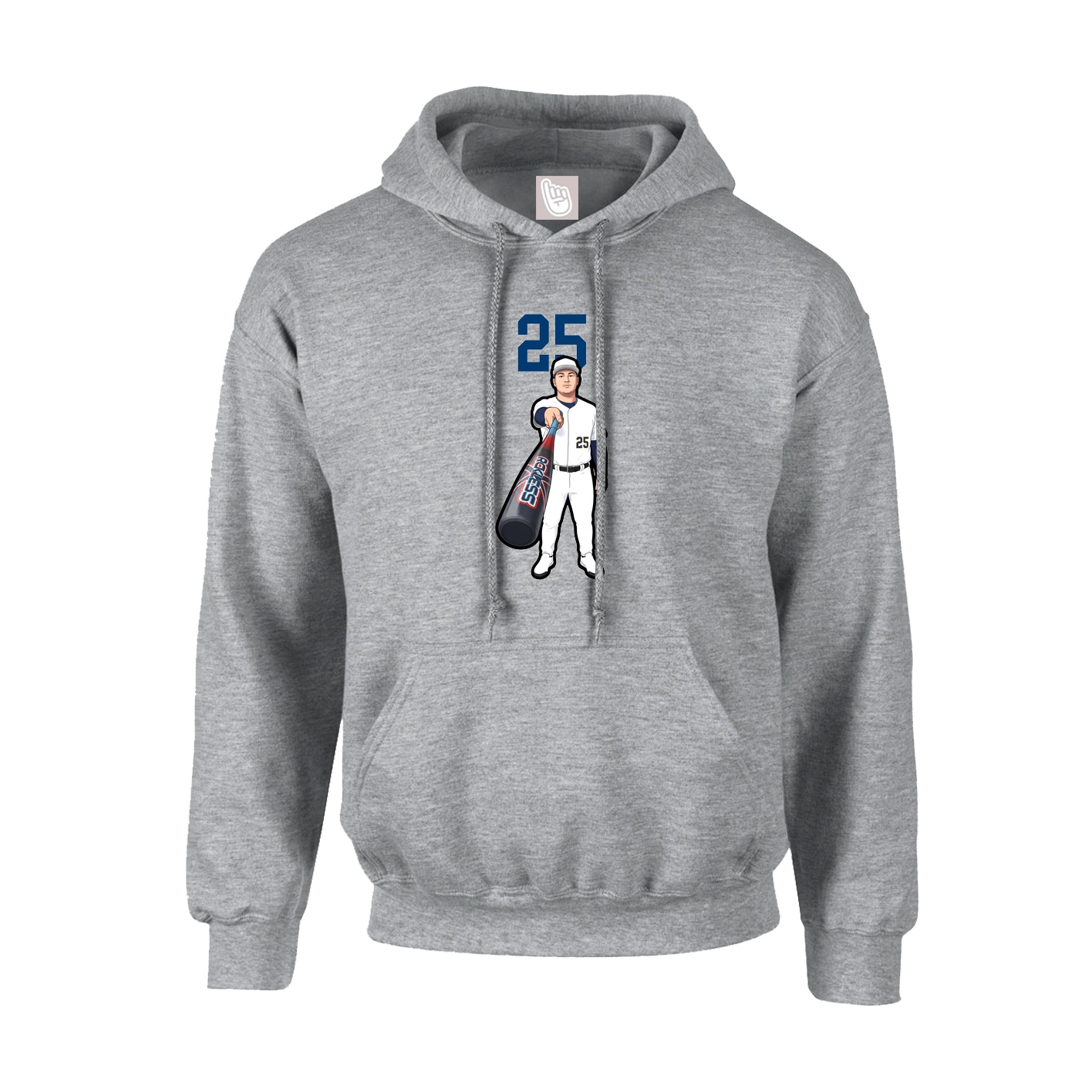 Hoodie — Number Top in Grey