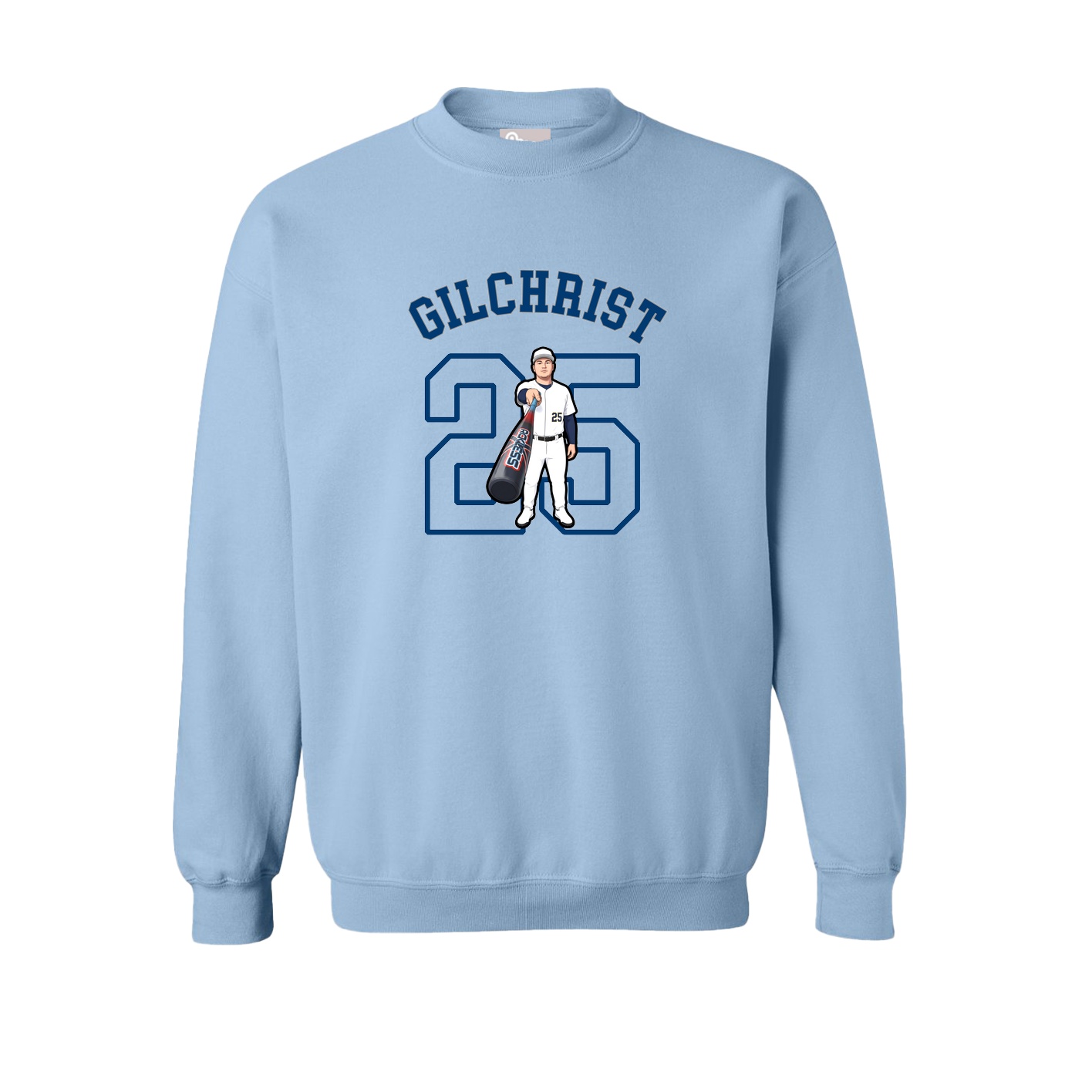Fleece Crew — Shirsey Arch in Light Blue