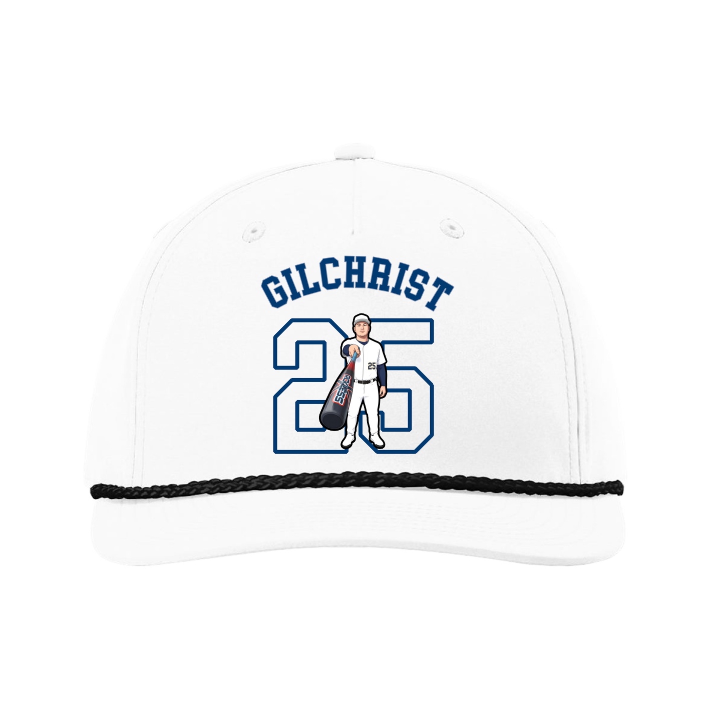 Five-Panel Classic Rope Cap — Shirsey Arch in White