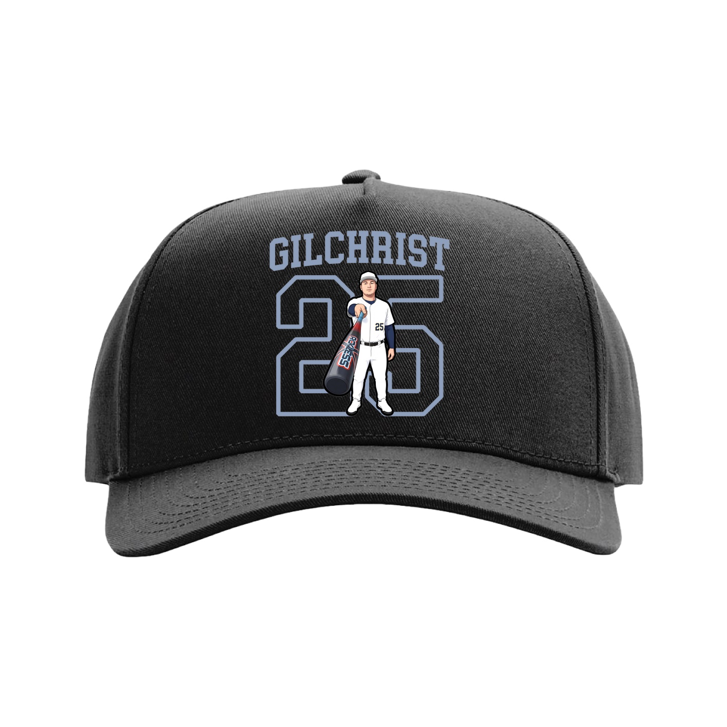 Full Fabric Five-Panel Champ Cap — Shirsey in Black