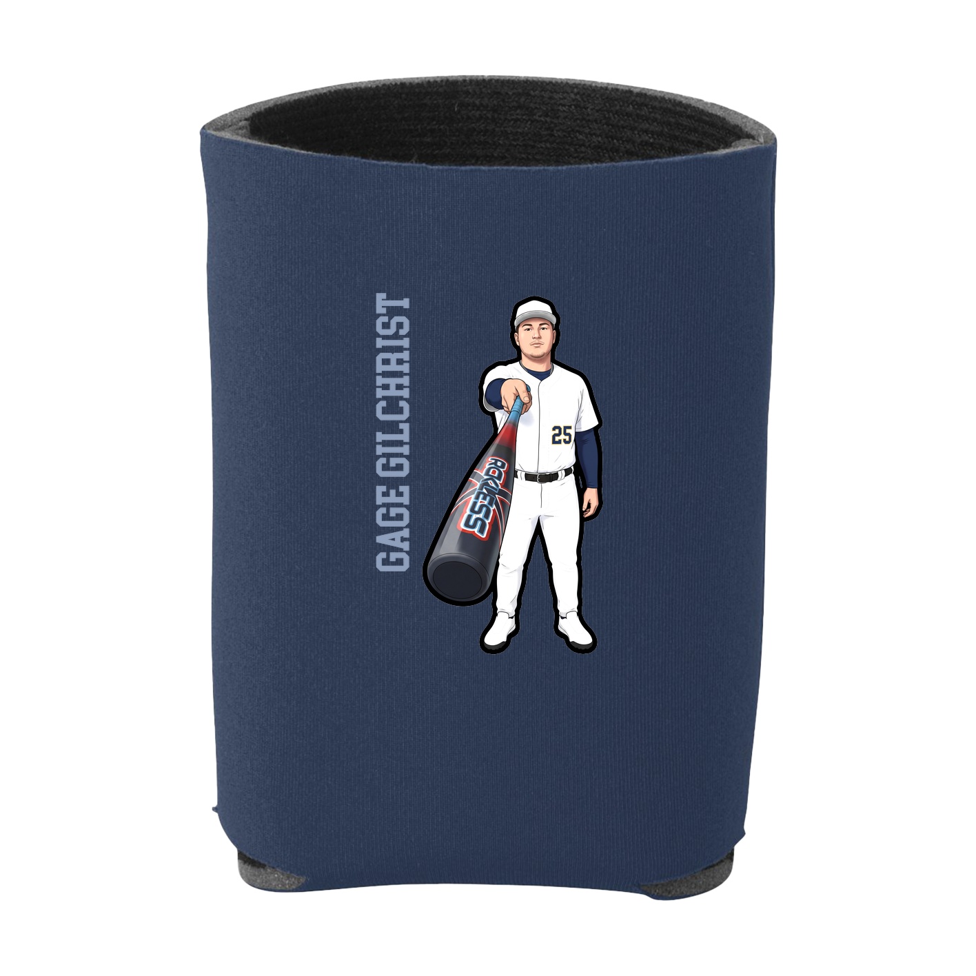Can Holder — Name Vertical in Navy