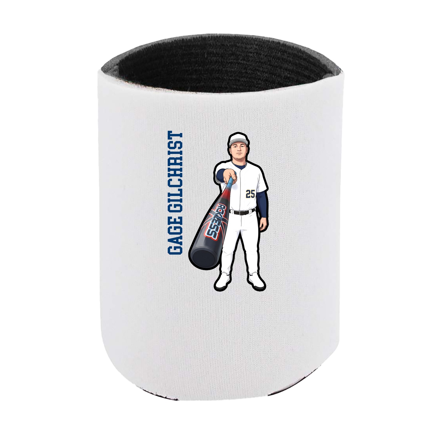 Can Holder — Name Vertical in White
