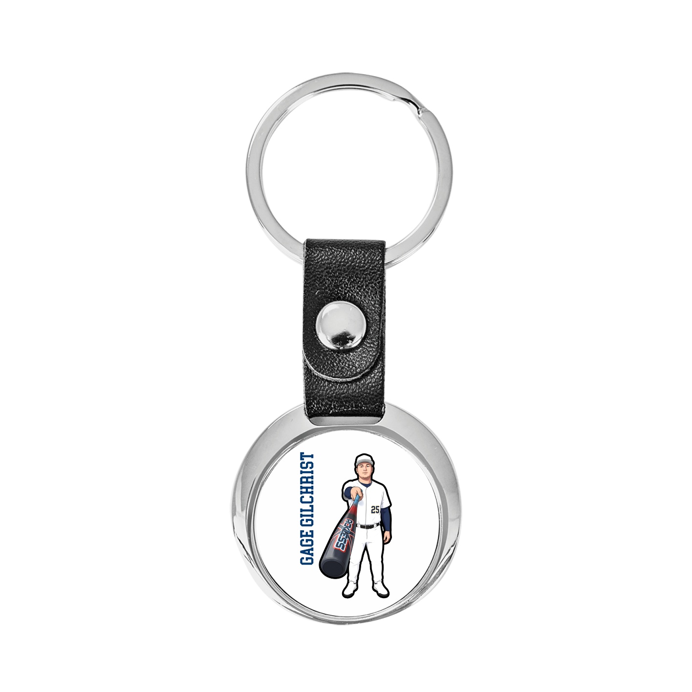 Key Chain — Name Vertical in Classic