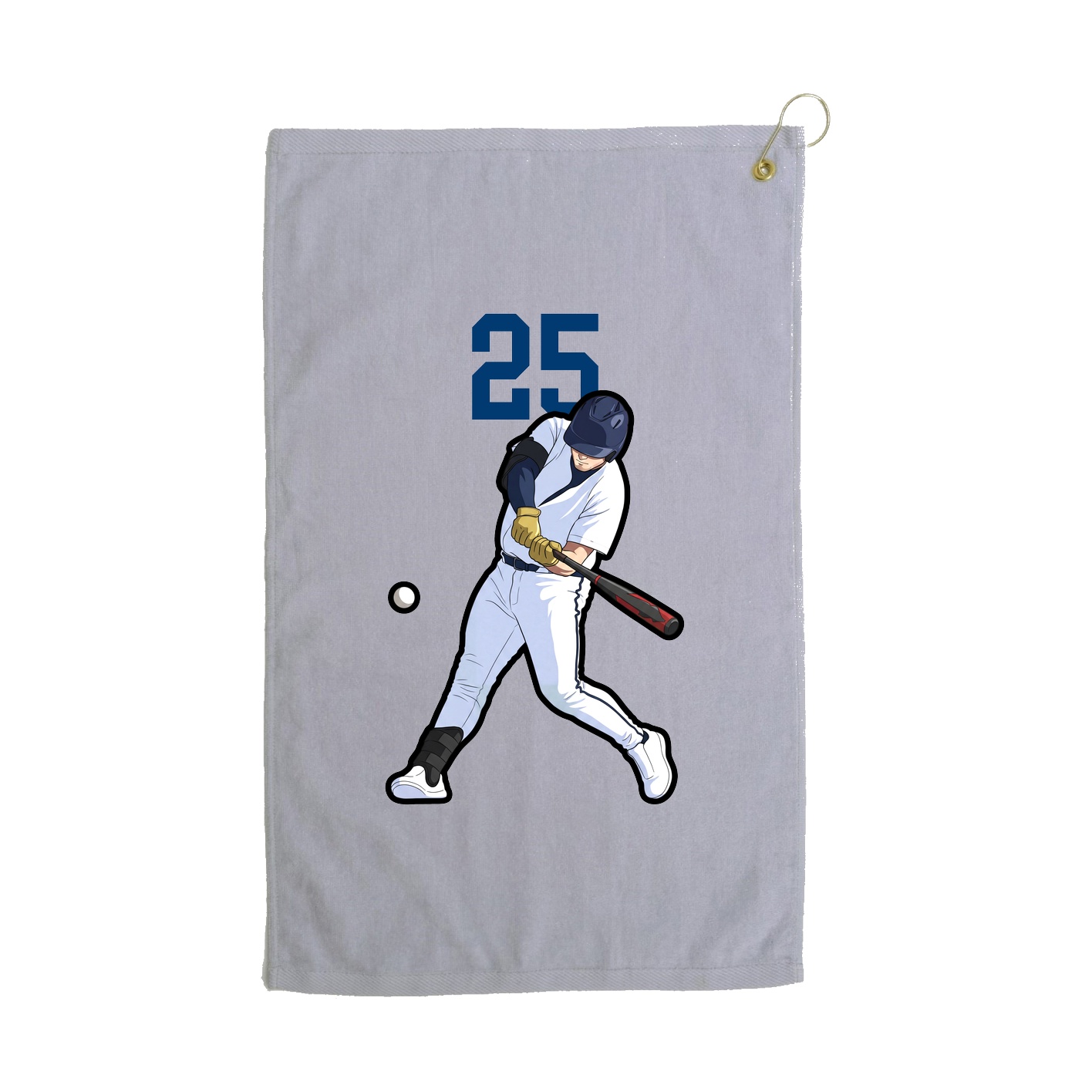 Golf Towel — Number Top in Grey