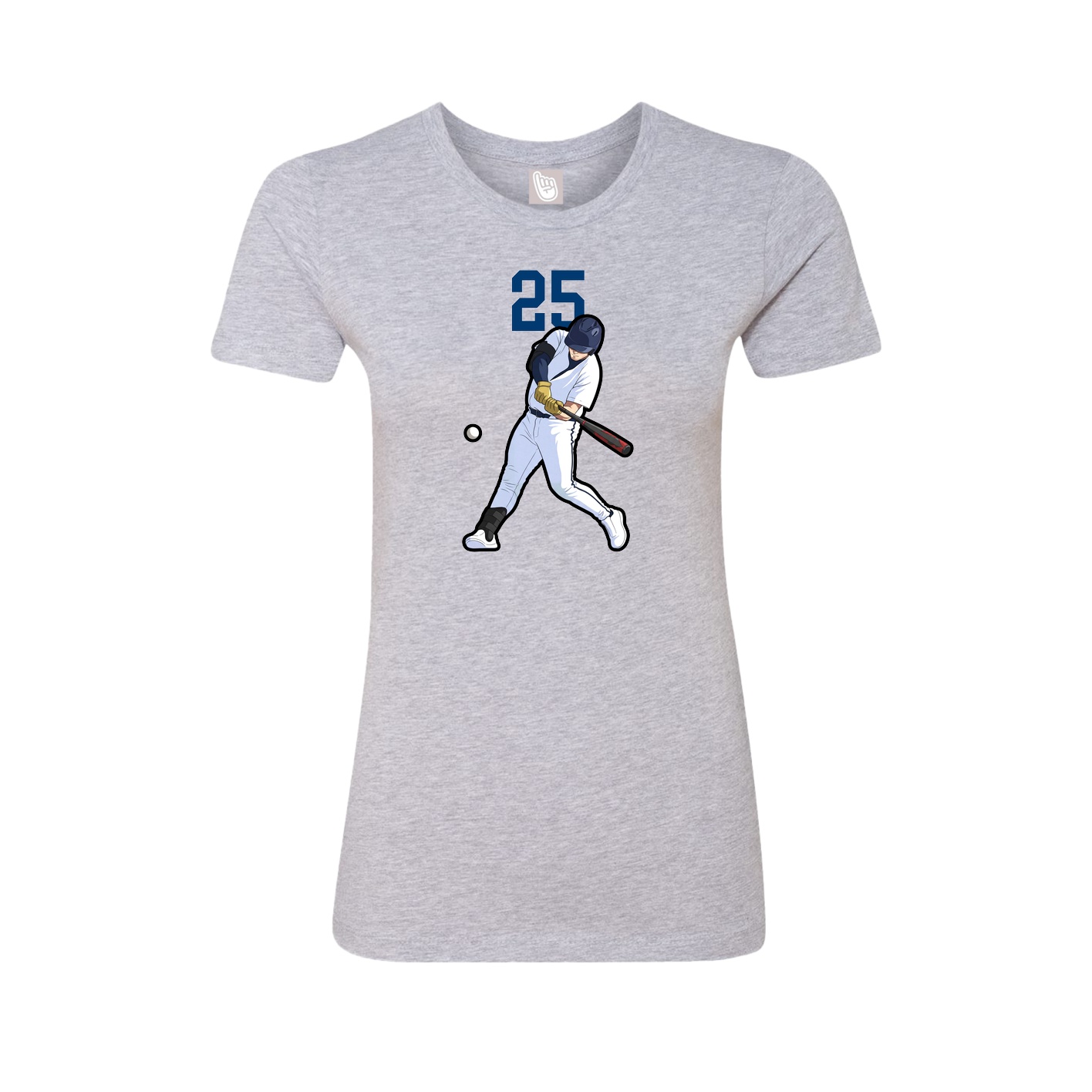 Womens Tee — Number Top in Grey